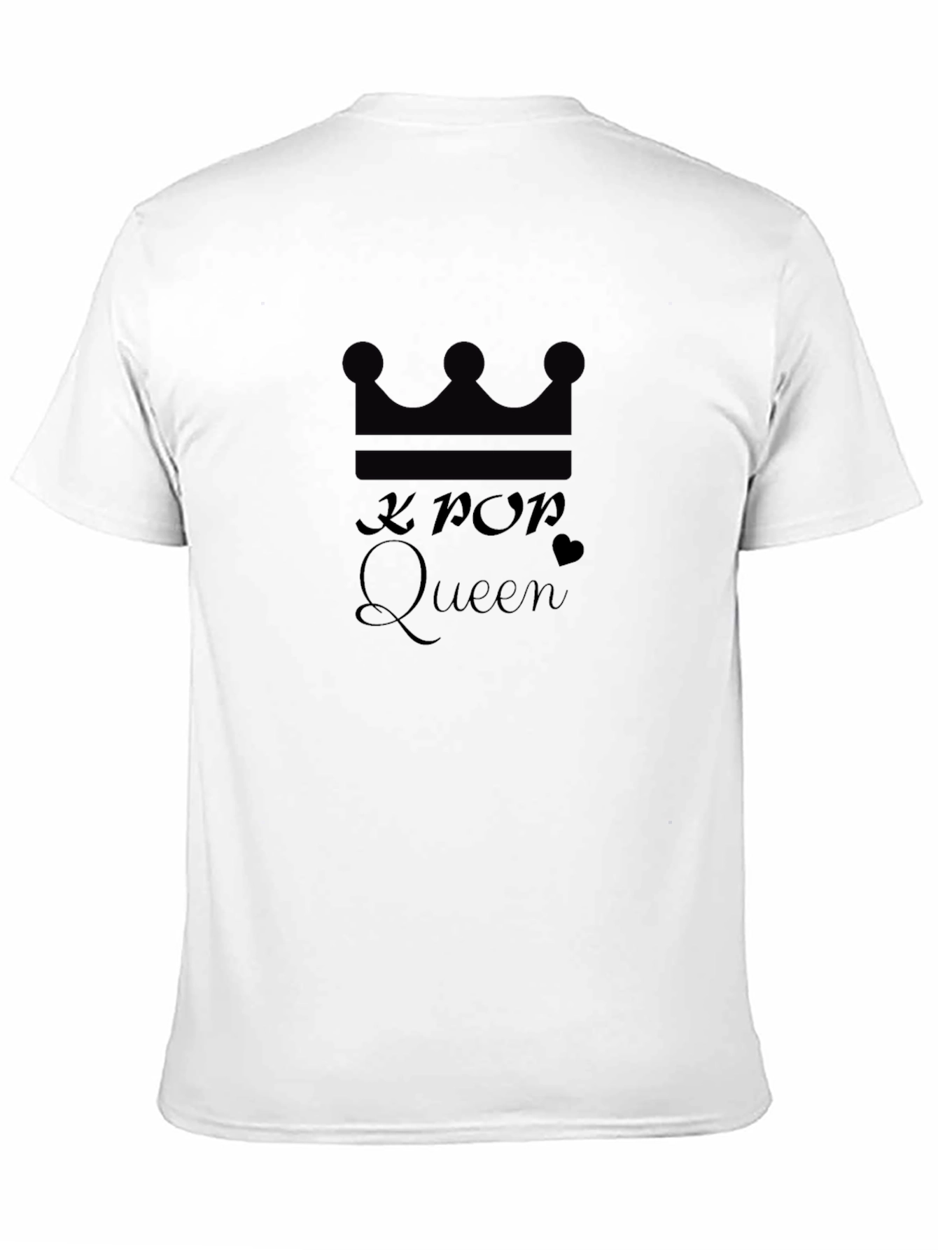 K-Pop Queen Crown Black Graphic Tee