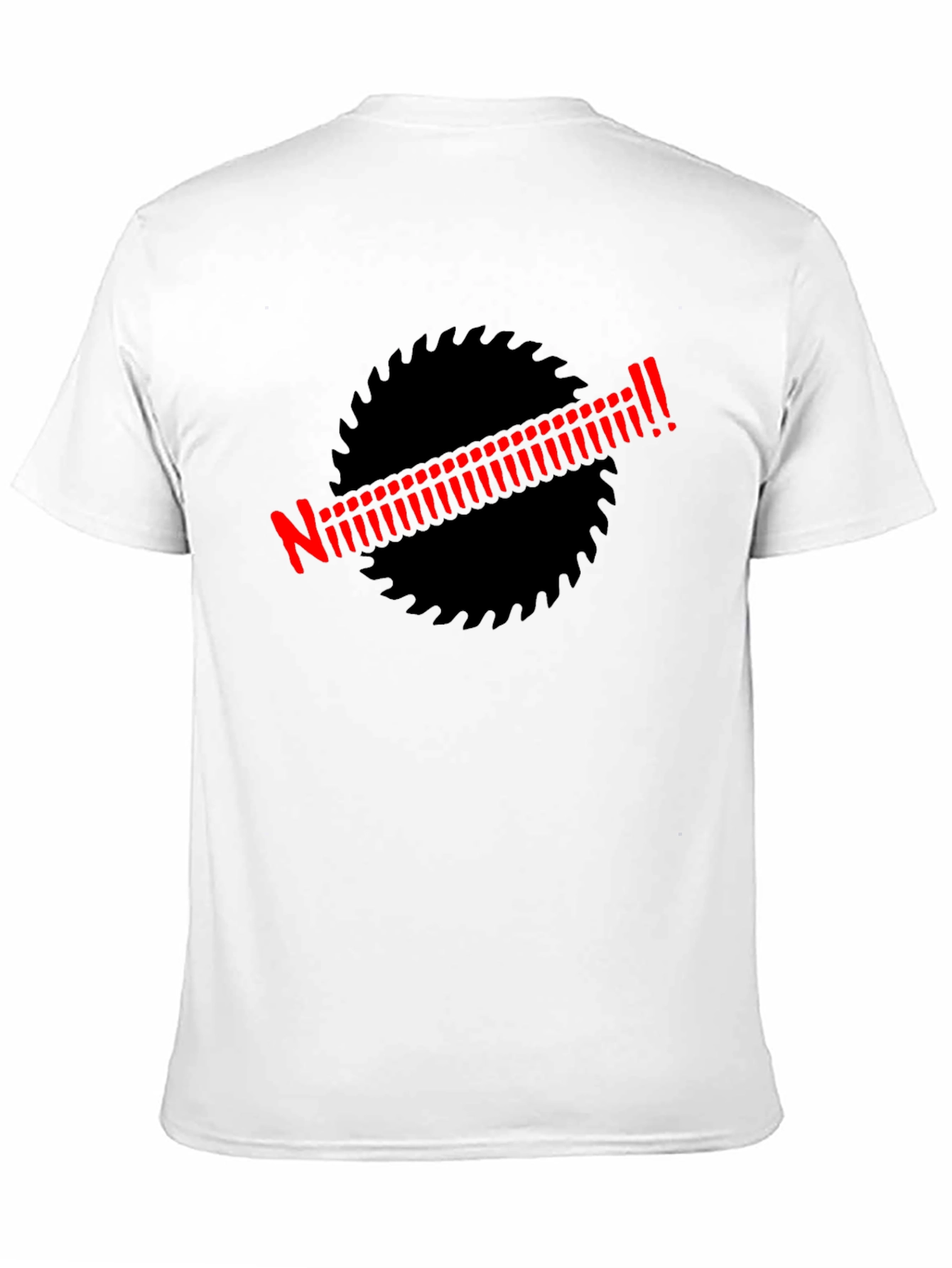 Edgy Graphic Tee: Saw Blade Design
