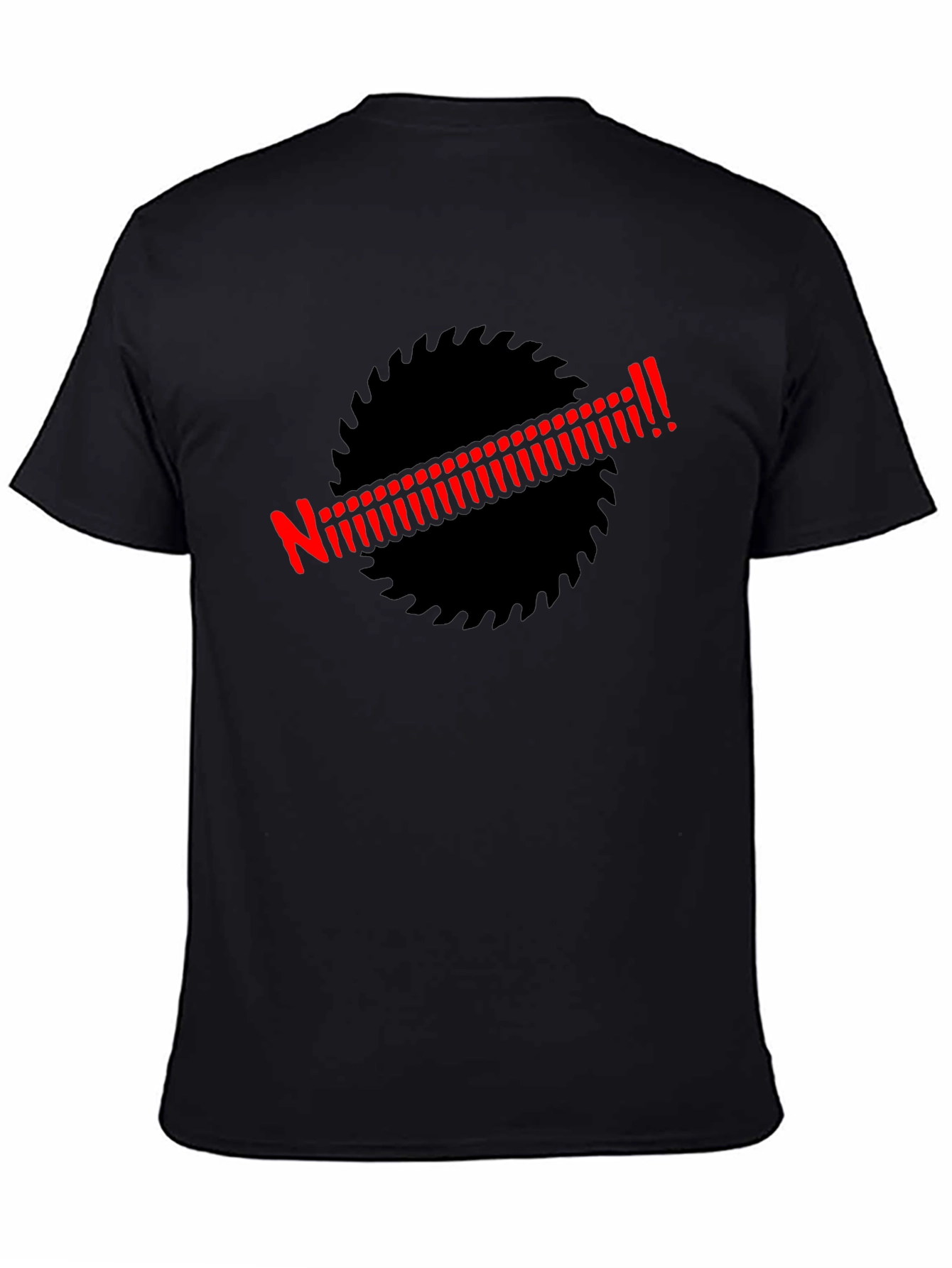 Edgy Graphic Tee: Saw Blade Design