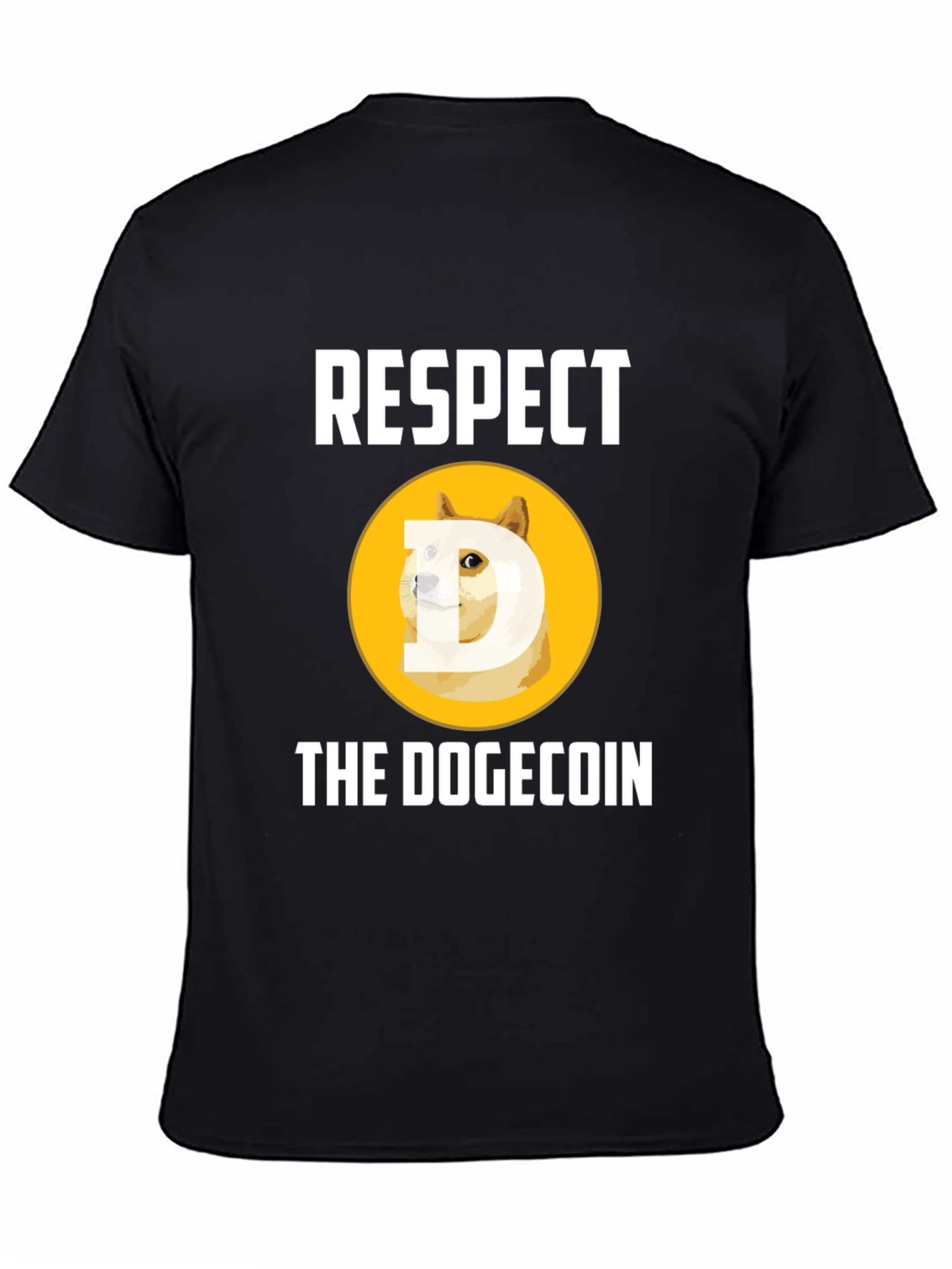 Respect the Dogecoin Black T-Shirt