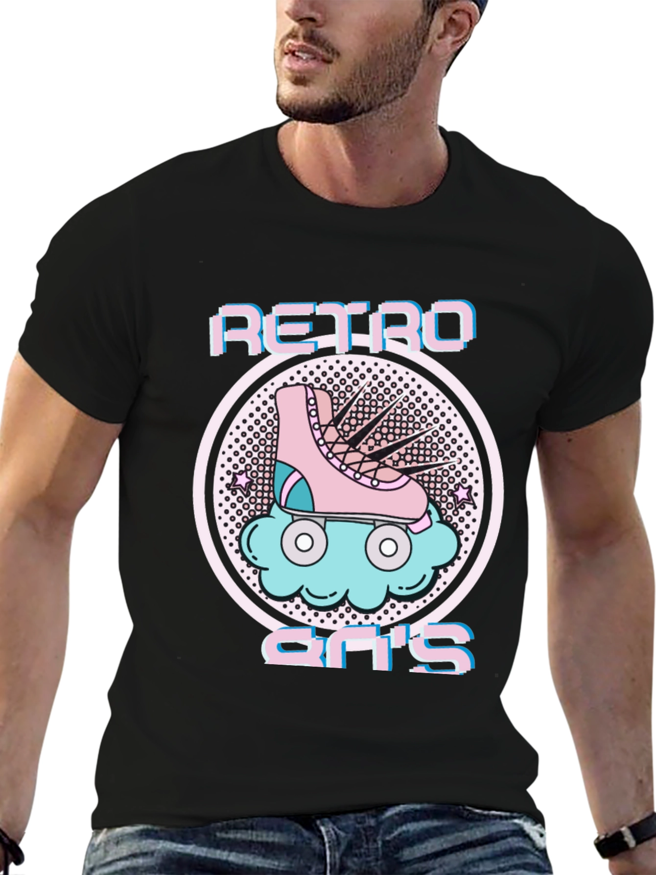Retro 80s Roller Skate Graphic Tee