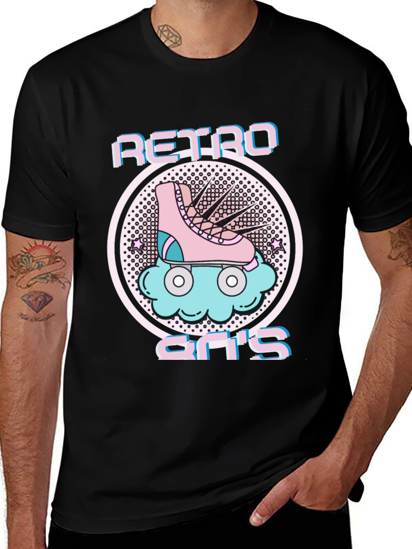 Retro 80s Roller Skate Graphic Tee