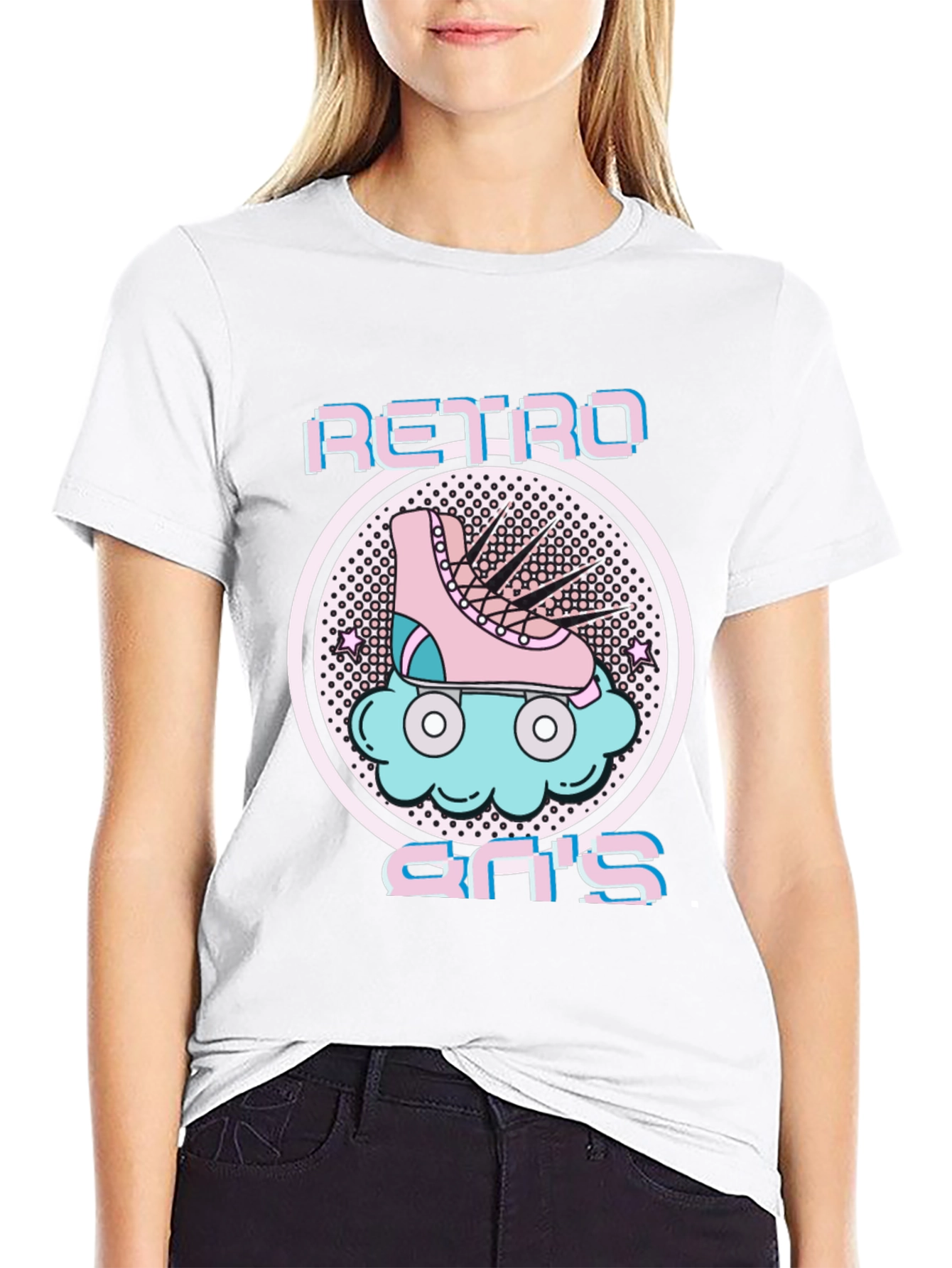 Retro 80s Roller Skate Graphic Tee
