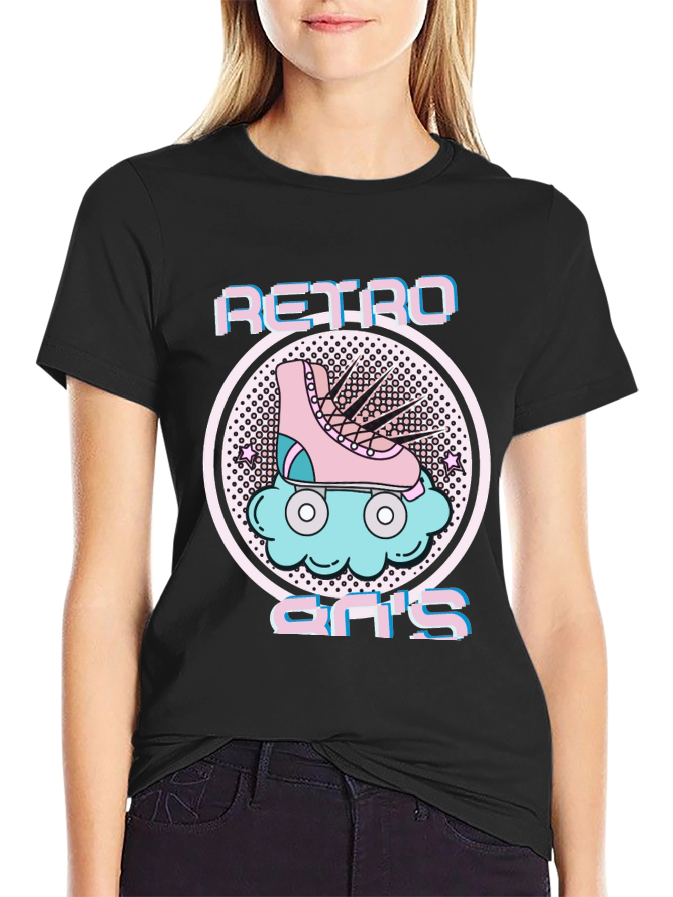 Retro 80s Roller Skate Graphic Tee