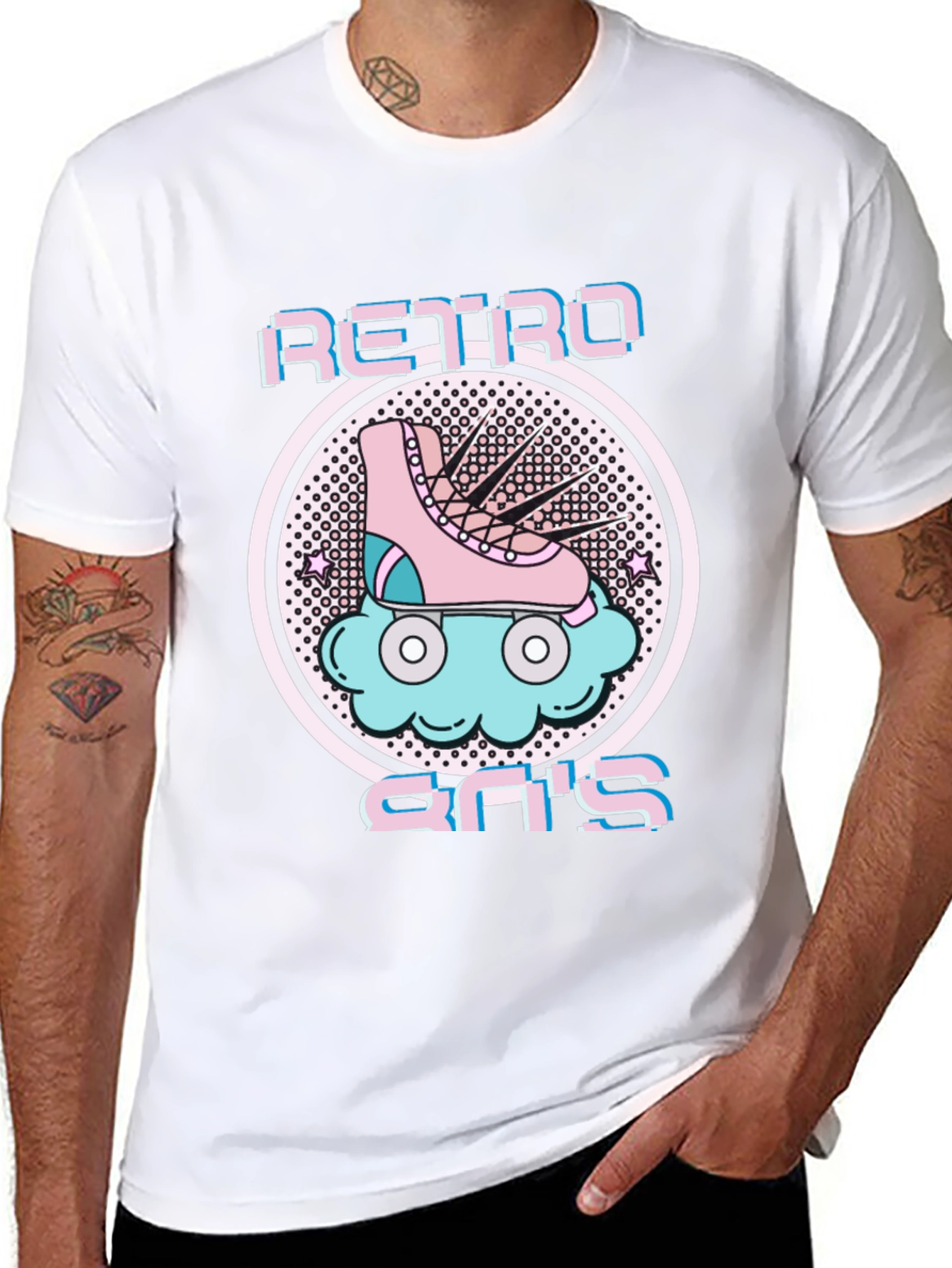 Retro 80s Roller Skate Graphic Tee