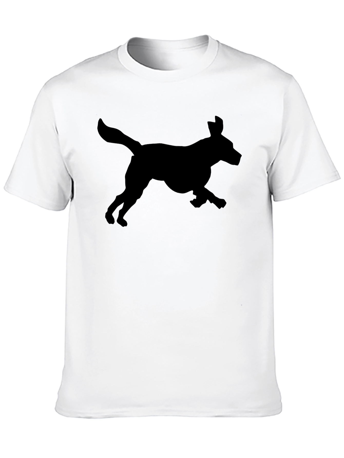 Dog Silhouette Black T-Shirt