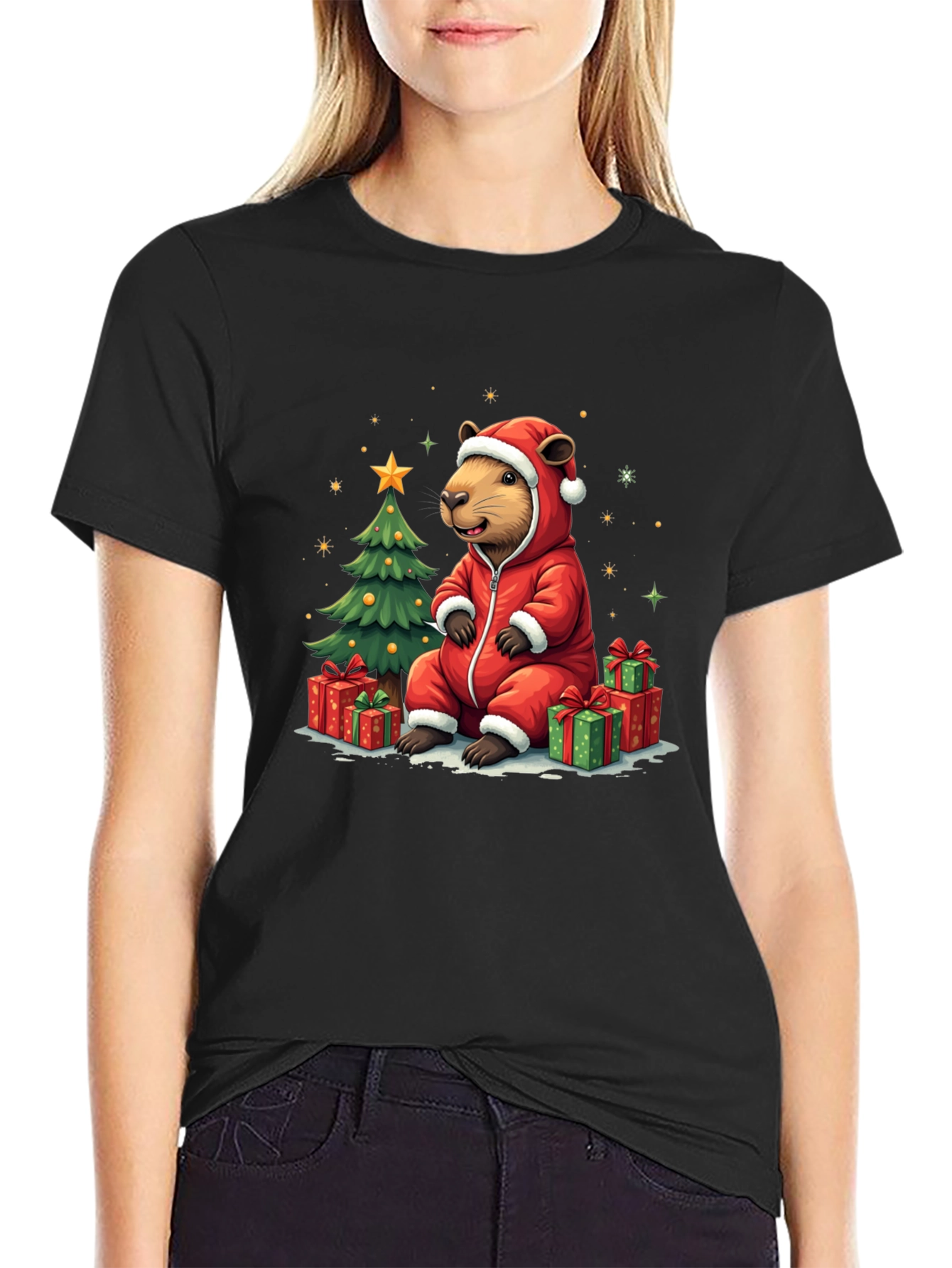 Festive Beaver Christmas T-Shirt