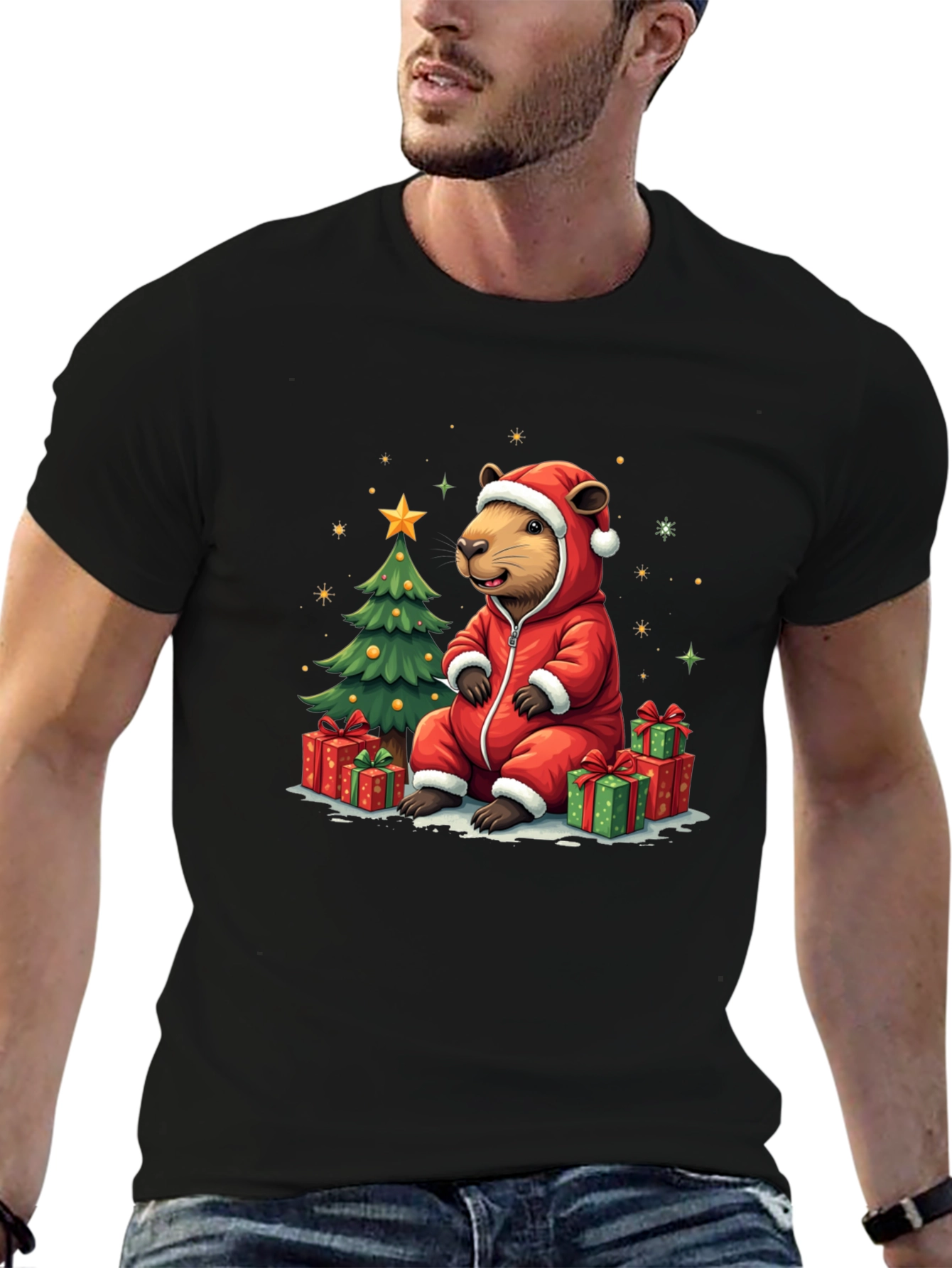 Festive Beaver Christmas T-Shirt