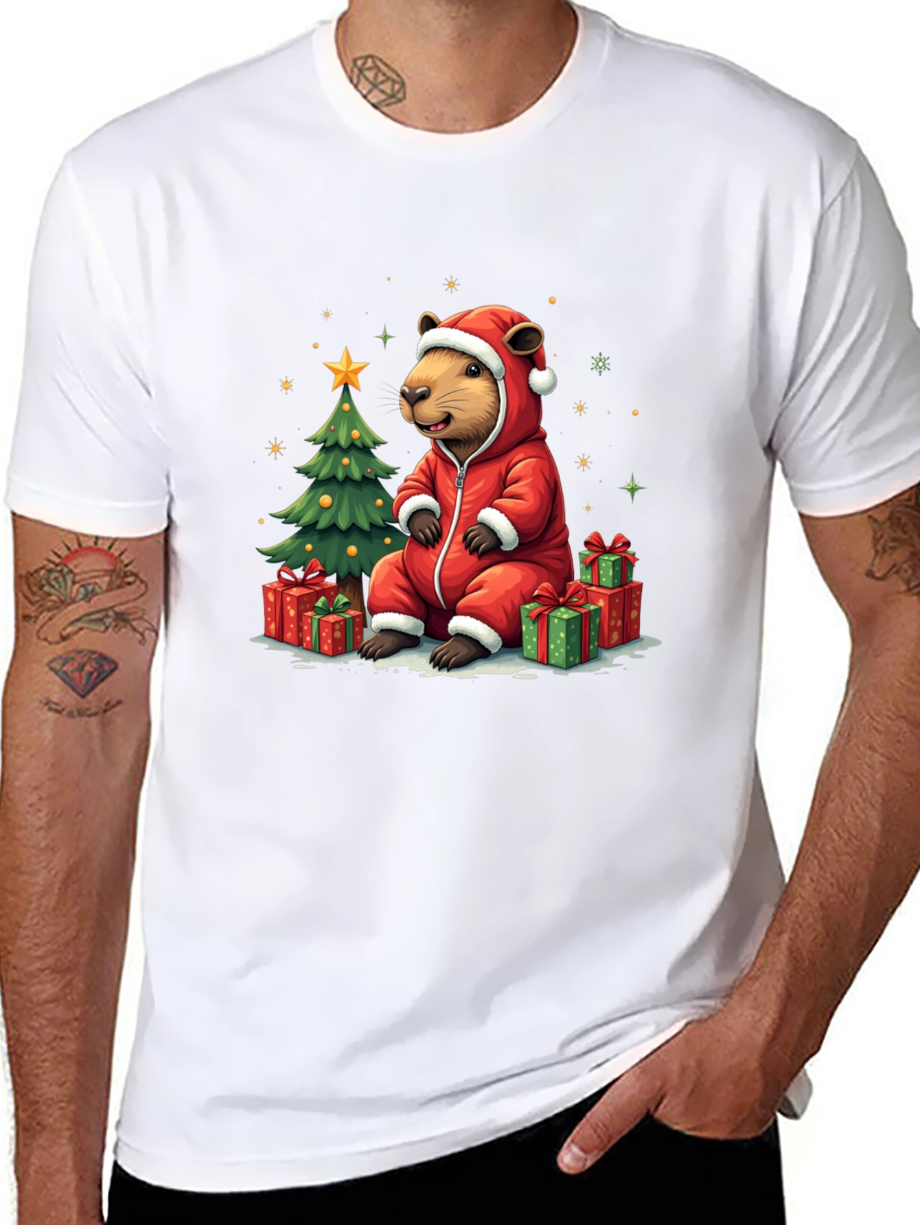 Festive Beaver Christmas T-Shirt