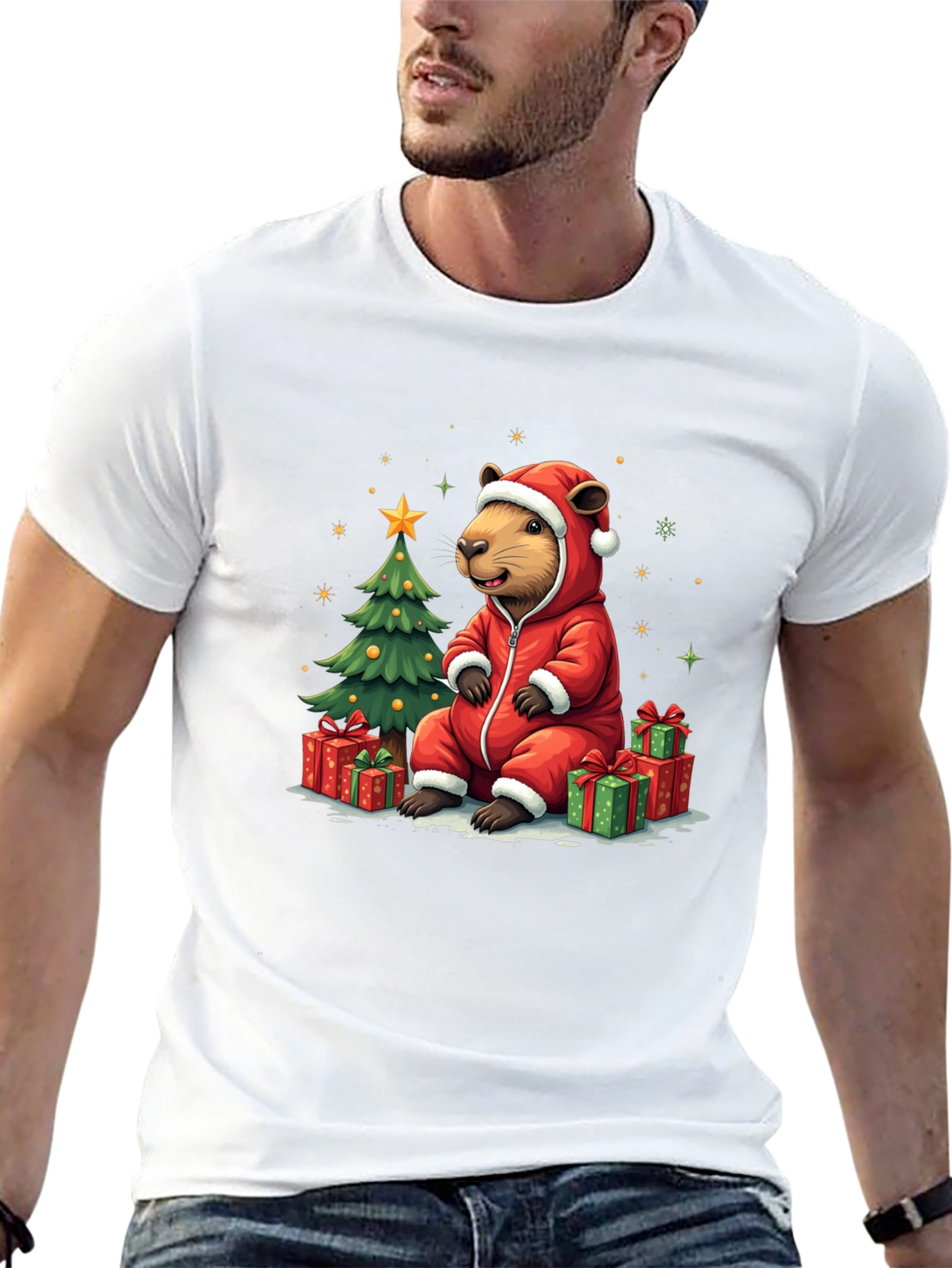 Festive Beaver Christmas T-Shirt