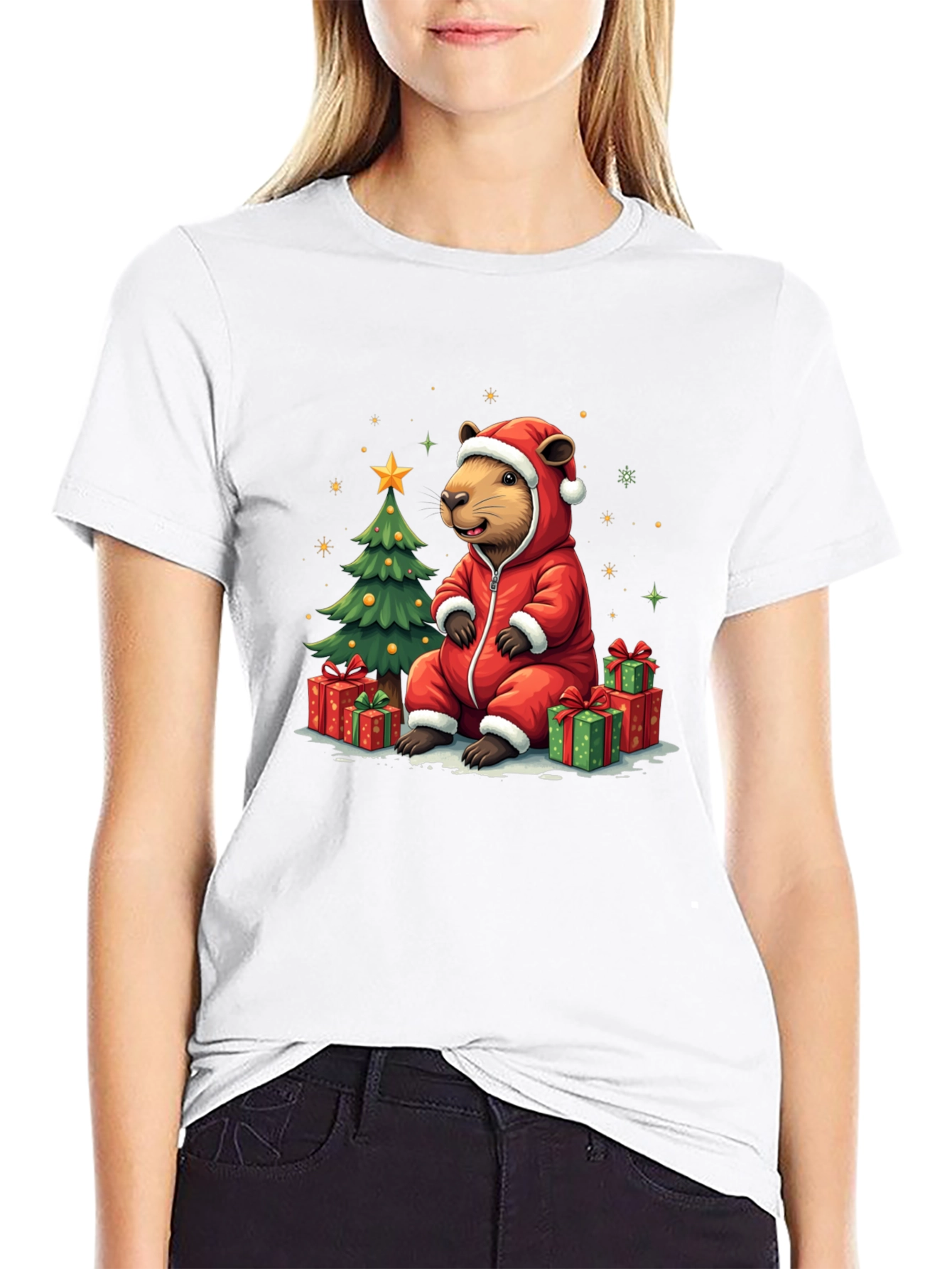 Festive Beaver Christmas T-Shirt
