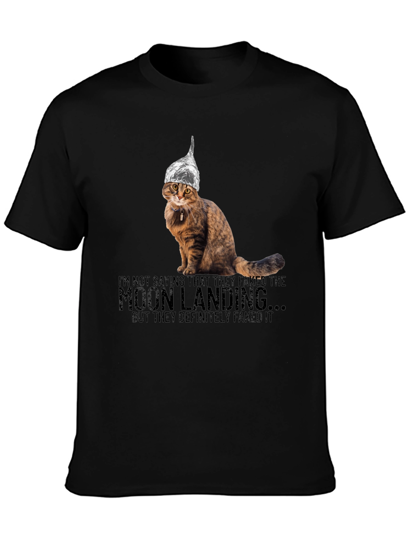 Moon Landing Conspiracy Cat T-Shirt