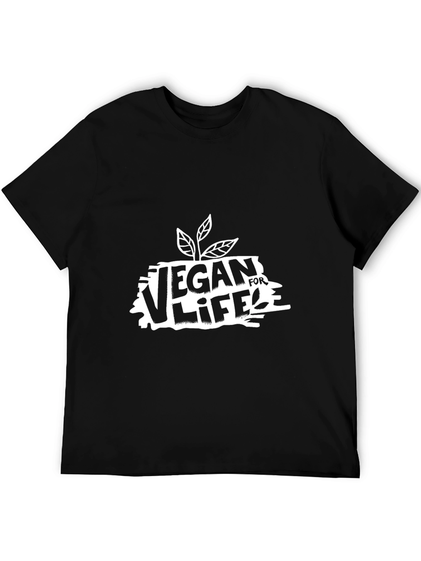 Vegan for Life Black T-Shirt