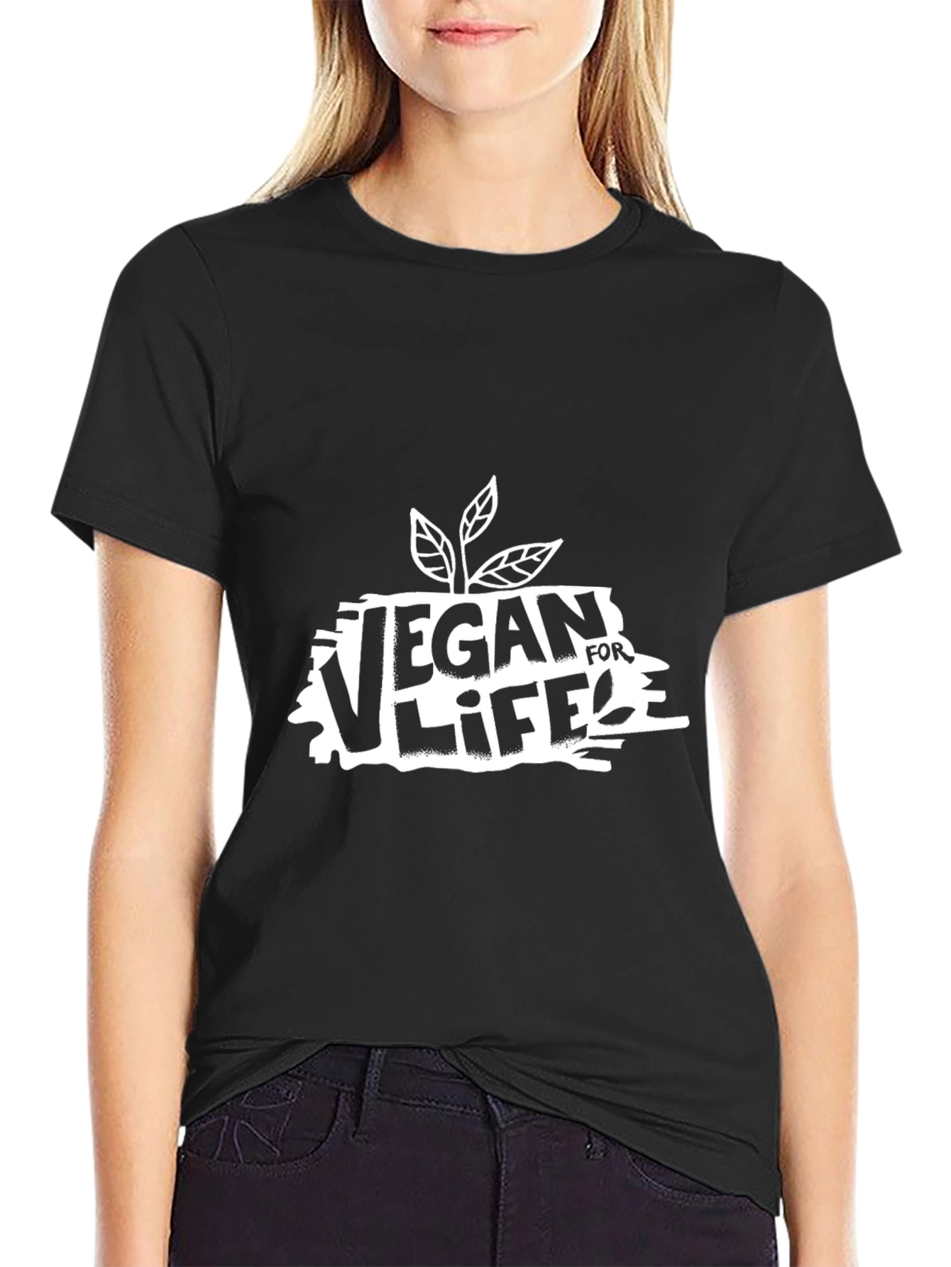Vegan for Life Black T-Shirt