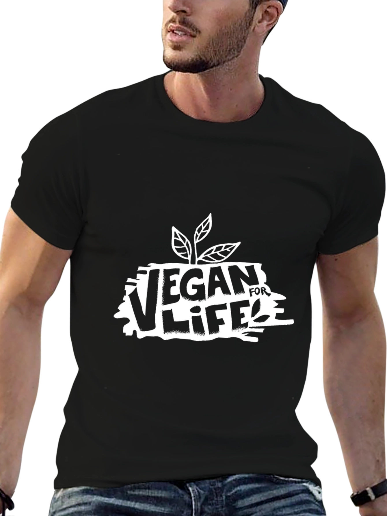 Vegan for Life Black T-Shirt