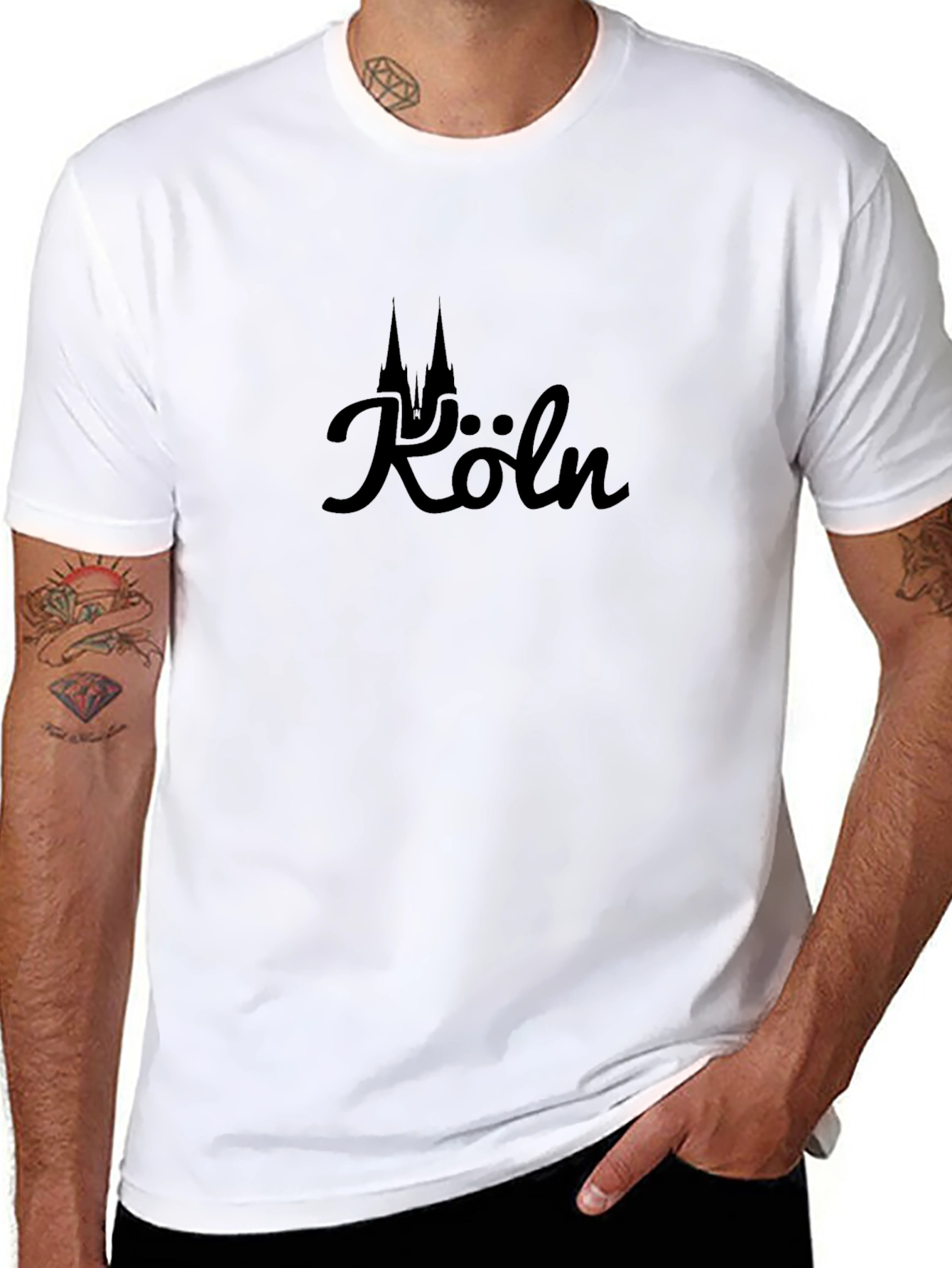 Cologne Cathedral Graphic T-Shirt - Black