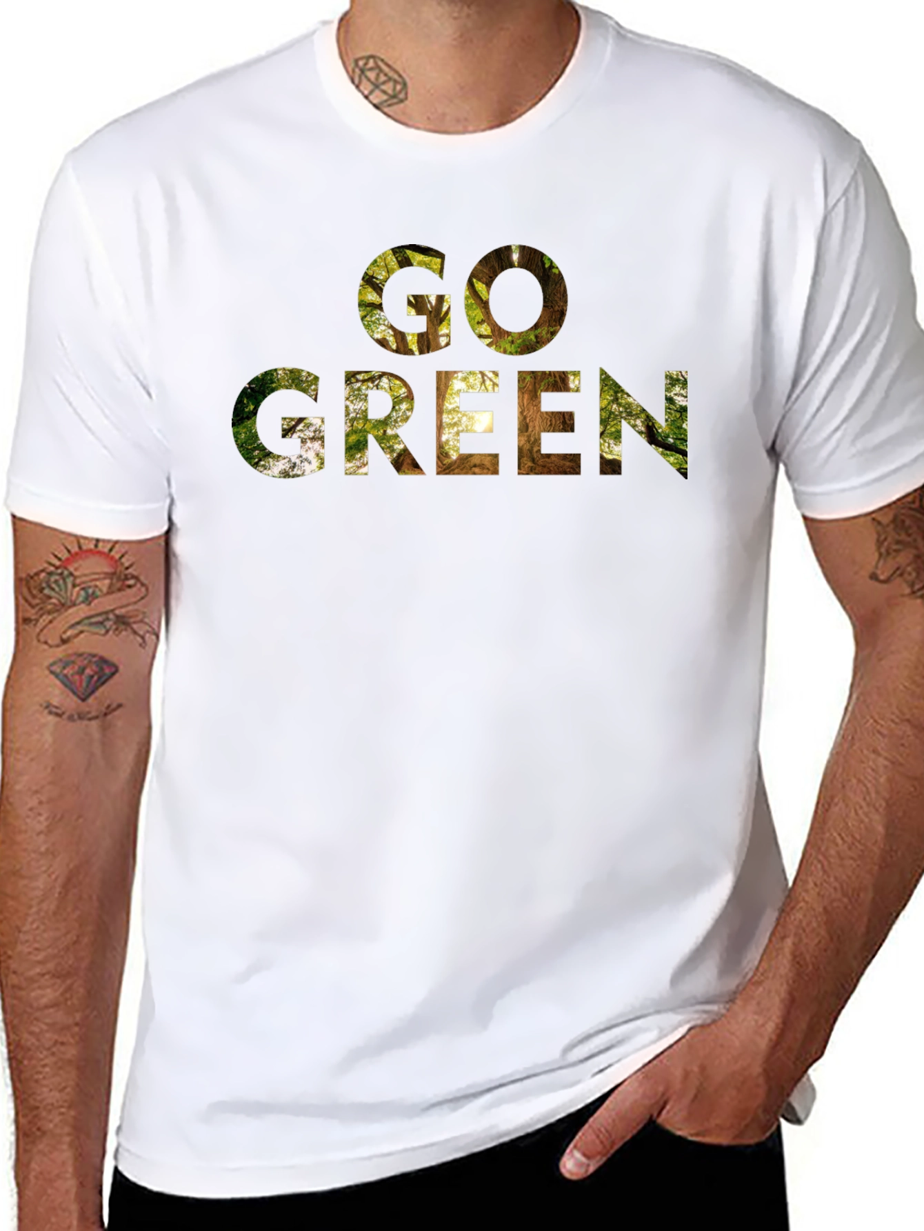 Go Green Nature T-Shirt - Eco Friendly Design