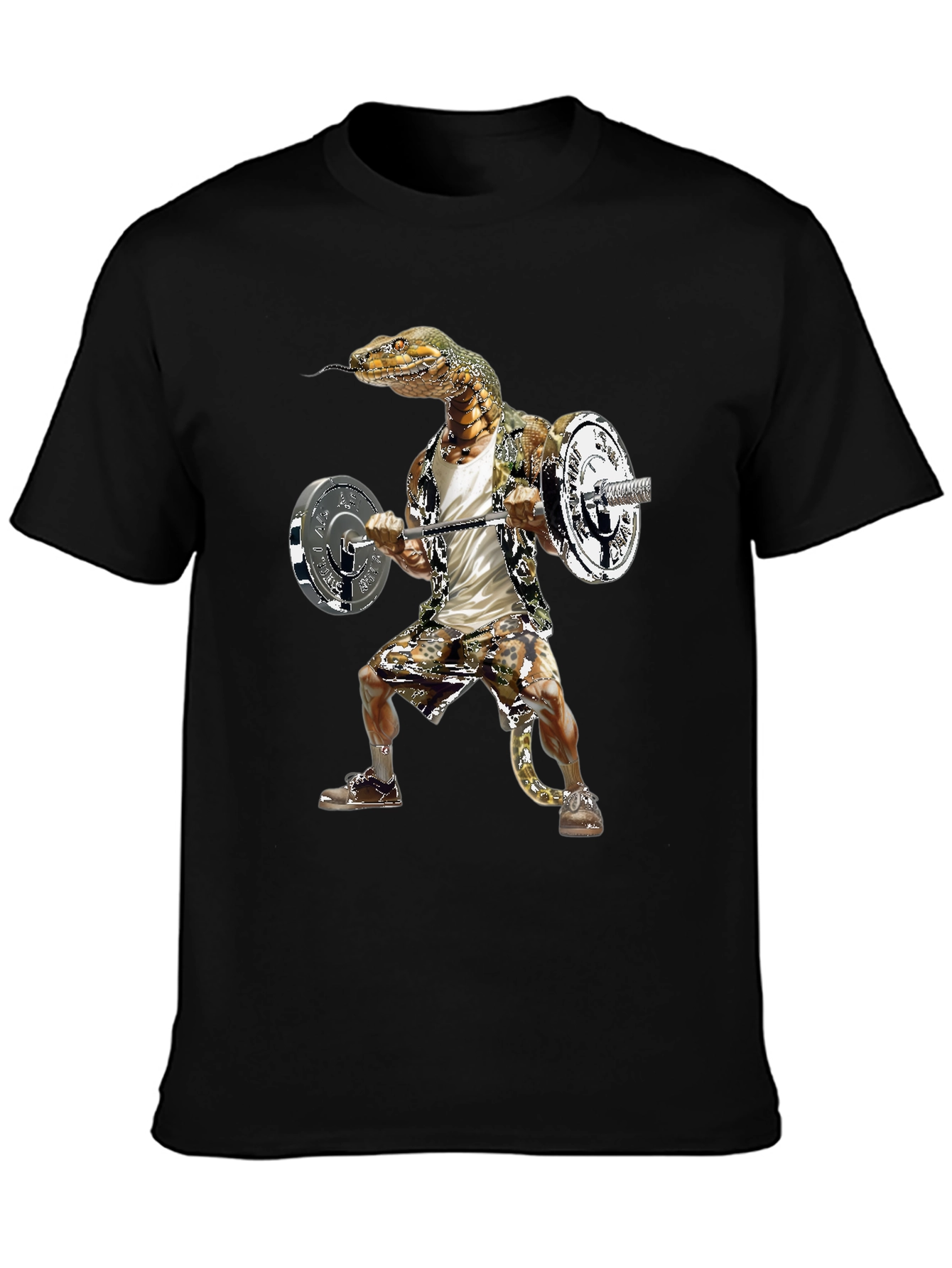 Snake Gym Rat T-Shirt Funny Reptile Workout Tee