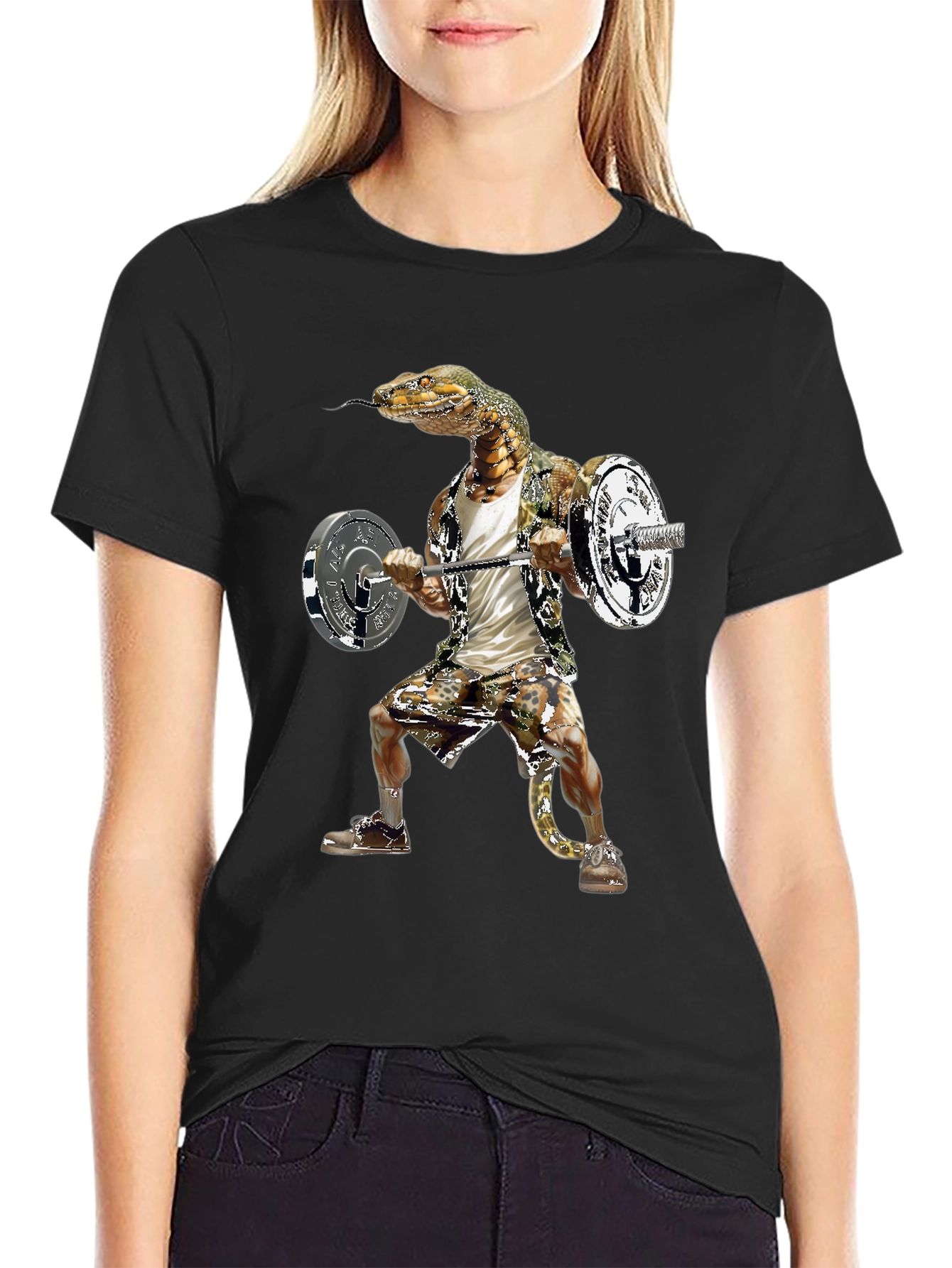 Snake Gym Rat T-Shirt Funny Reptile Workout Tee