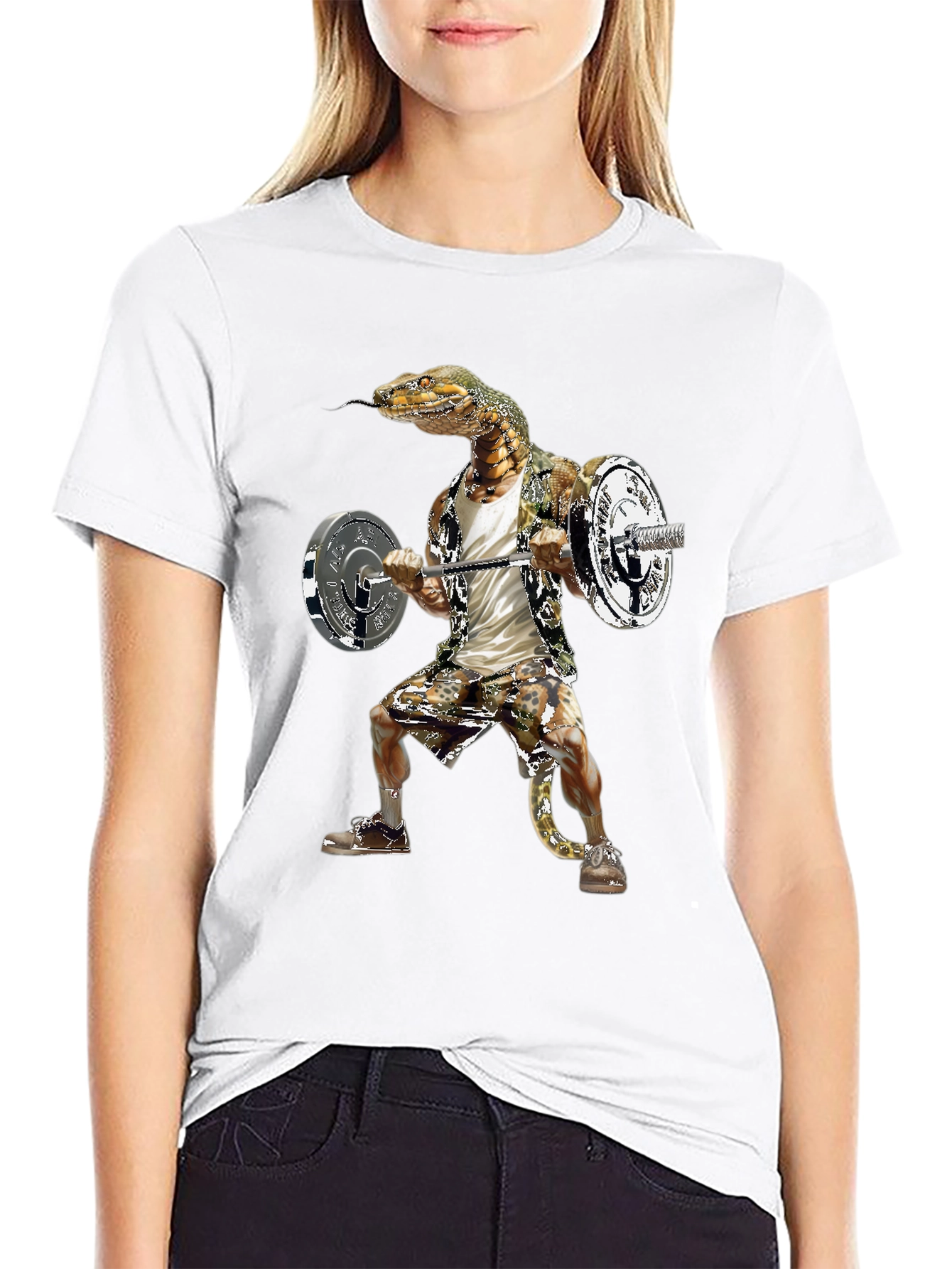 Snake Gym Rat T-Shirt Funny Reptile Workout Tee