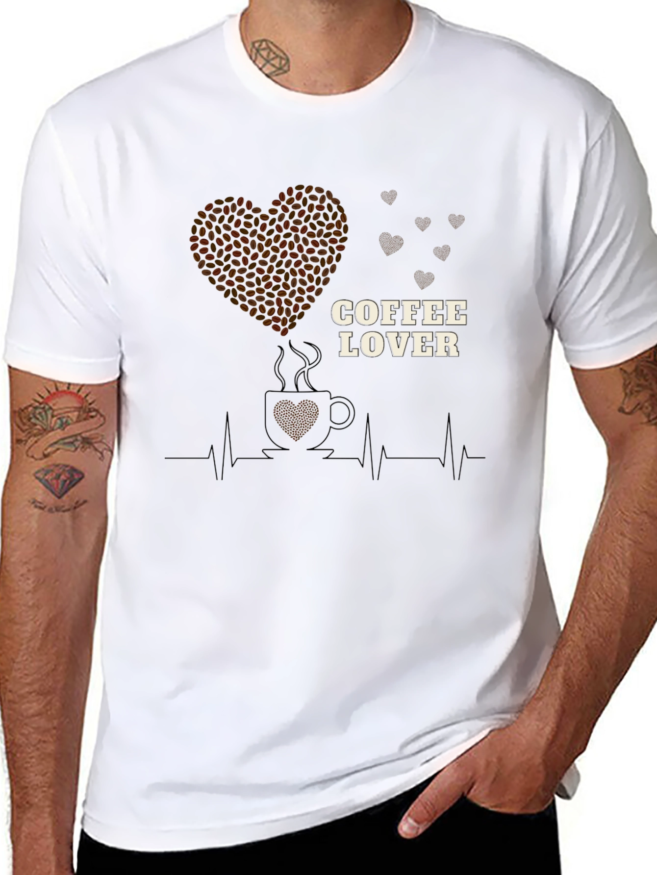 Coffee Lover Heartbeat T-Shirt