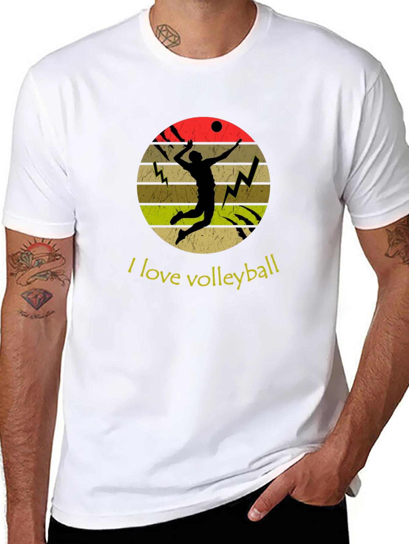 Volleyball Lover Graphic Tee - Retro Style