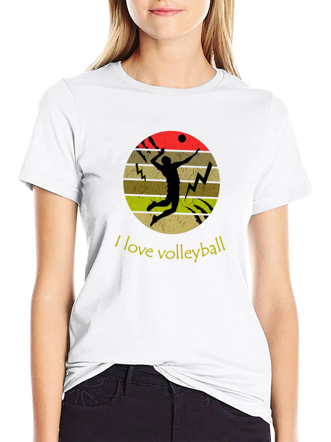 Volleyball Lover Graphic Tee - Retro Style