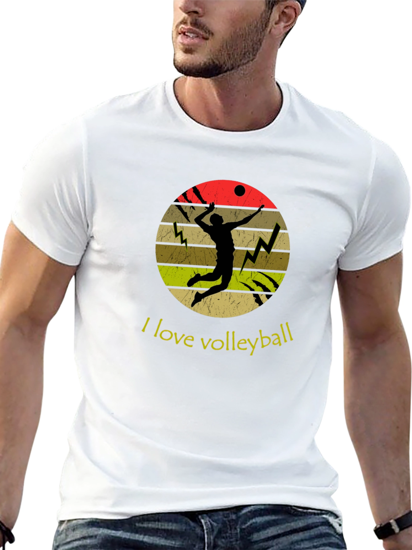 Volleyball Lover Graphic Tee - Retro Style