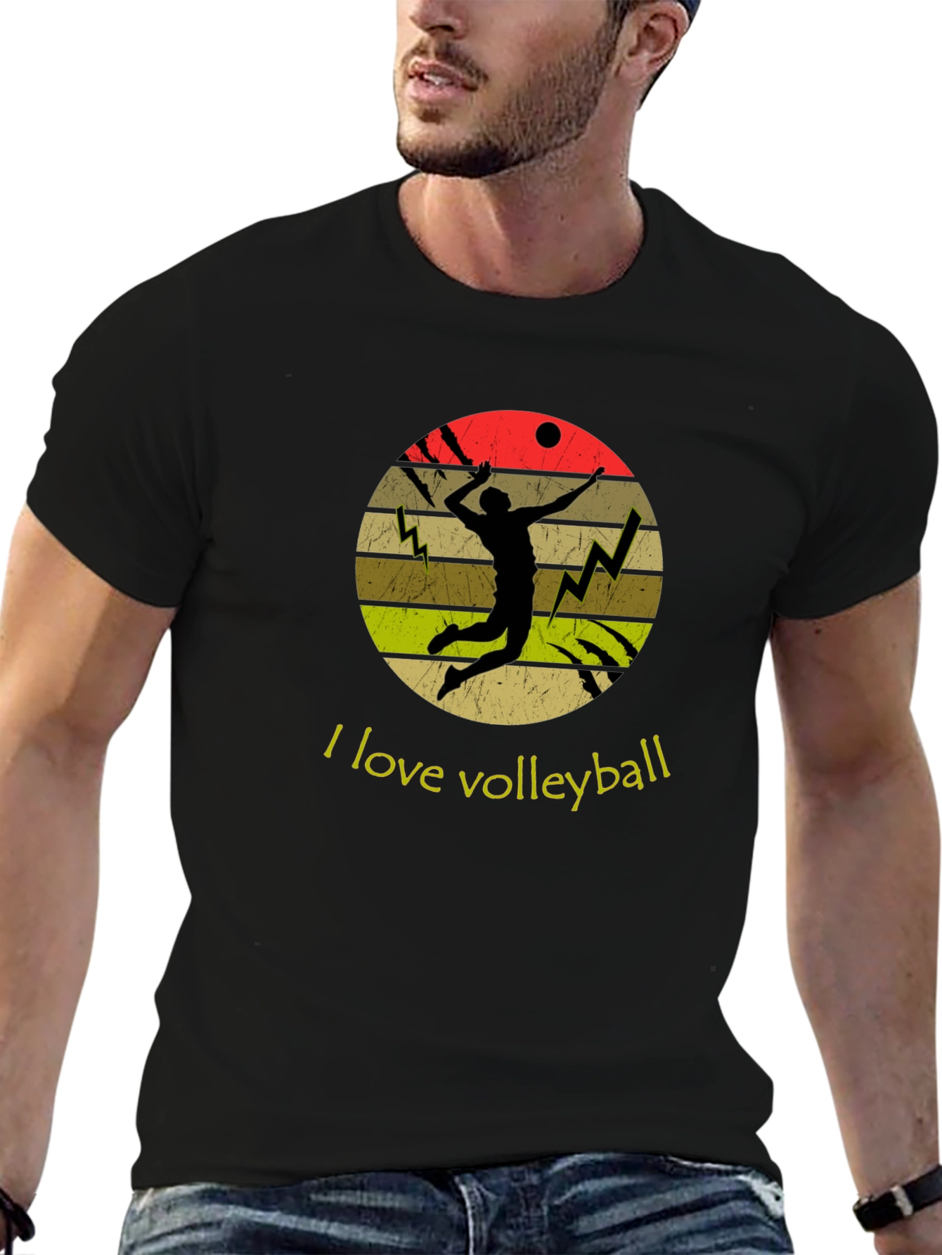 Volleyball Lover Graphic Tee - Retro Style