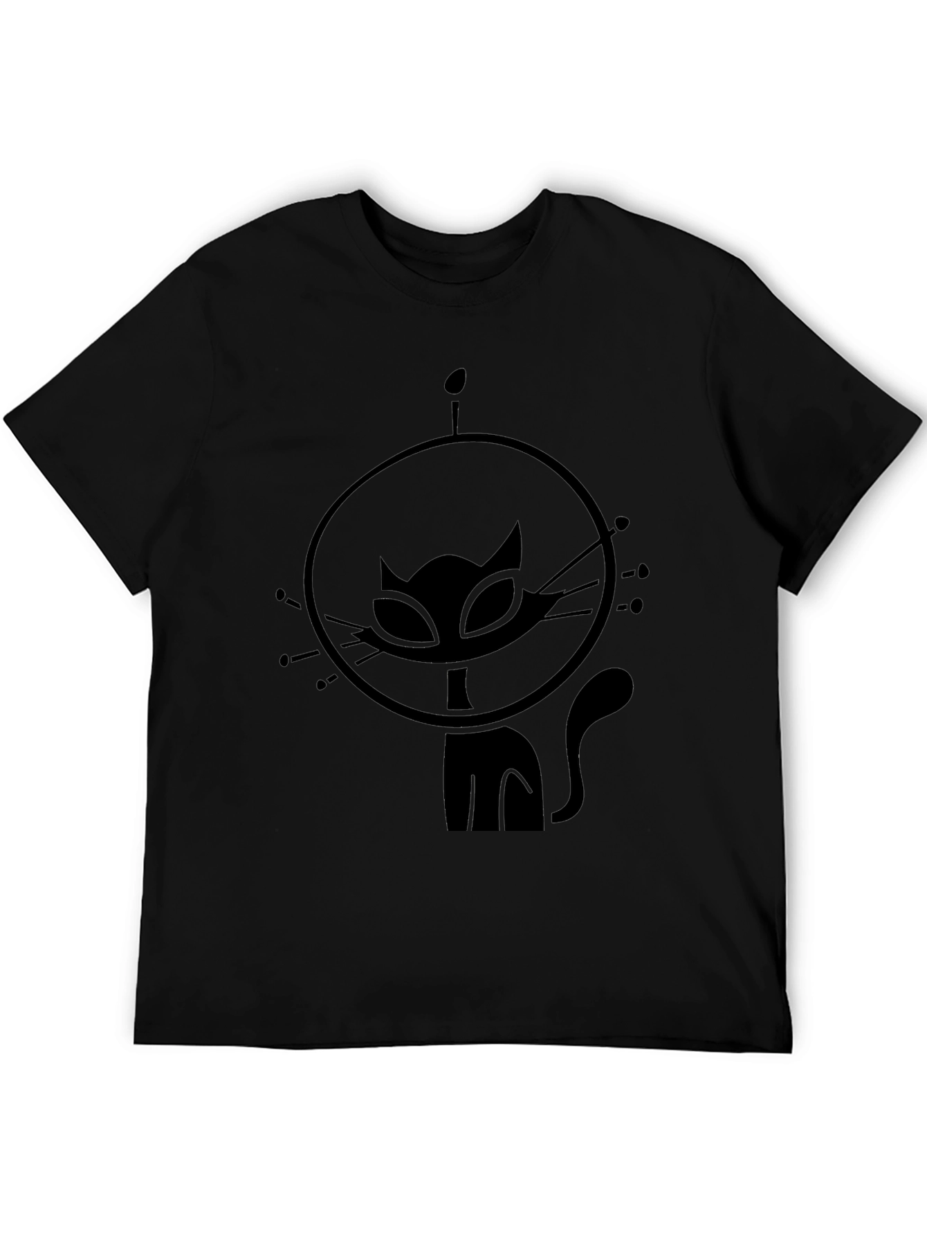 Retro Astronaut Cat Graphic T-Shirt