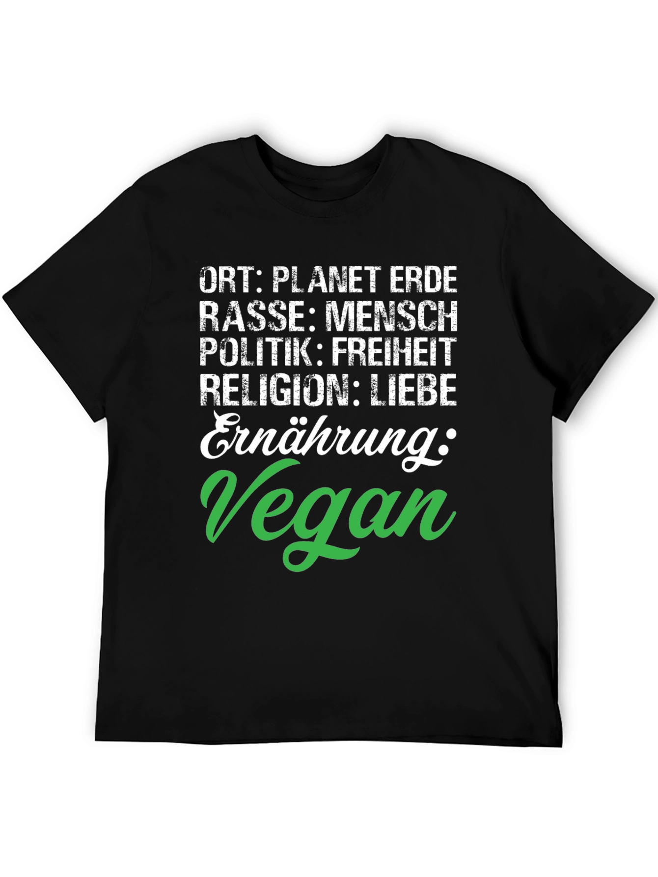 Vegan Planet Earth T-Shirt - Earthling Freedom & Love