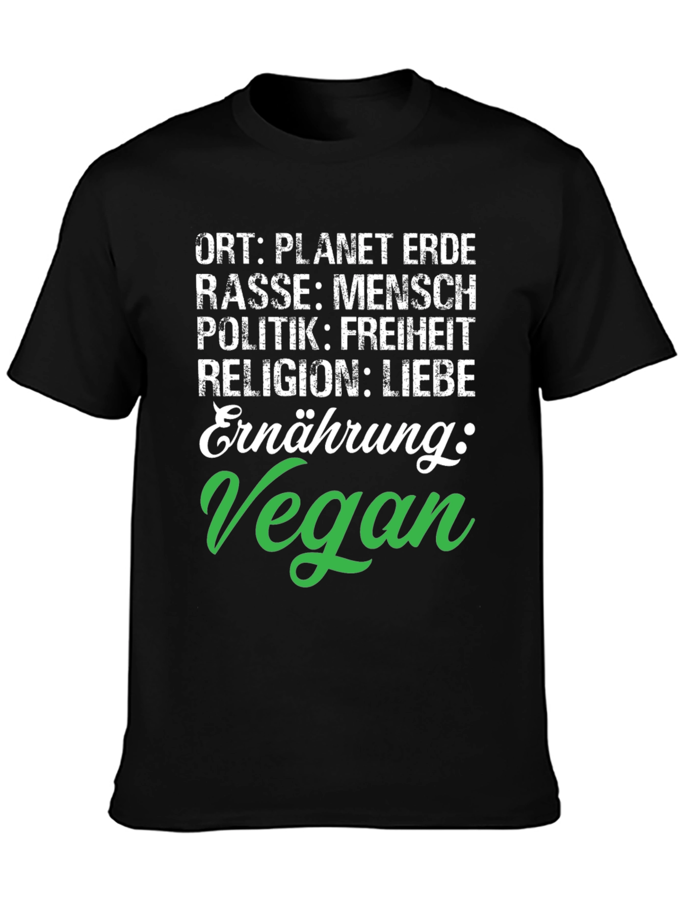 Vegan Planet Earth T-Shirt - Earthling Freedom & Love