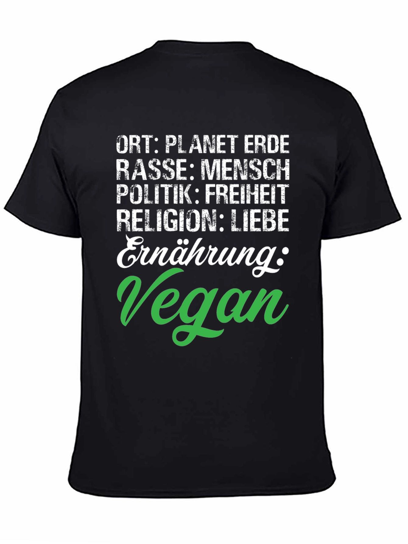 Vegan Planet Earth T-Shirt - Earthling Freedom & Love