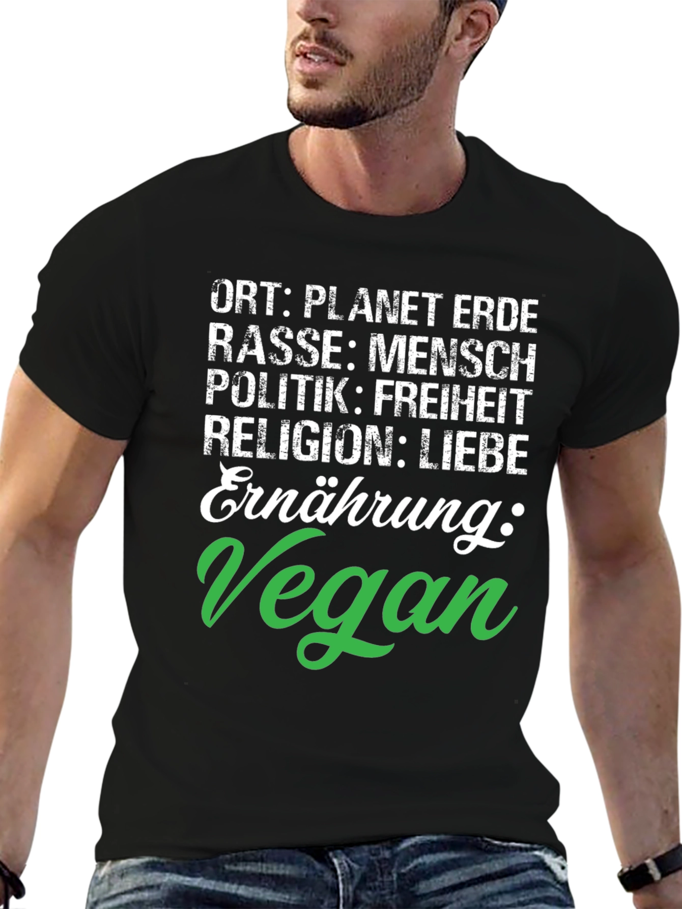 Vegan Planet Earth T-Shirt - Earthling Freedom & Love