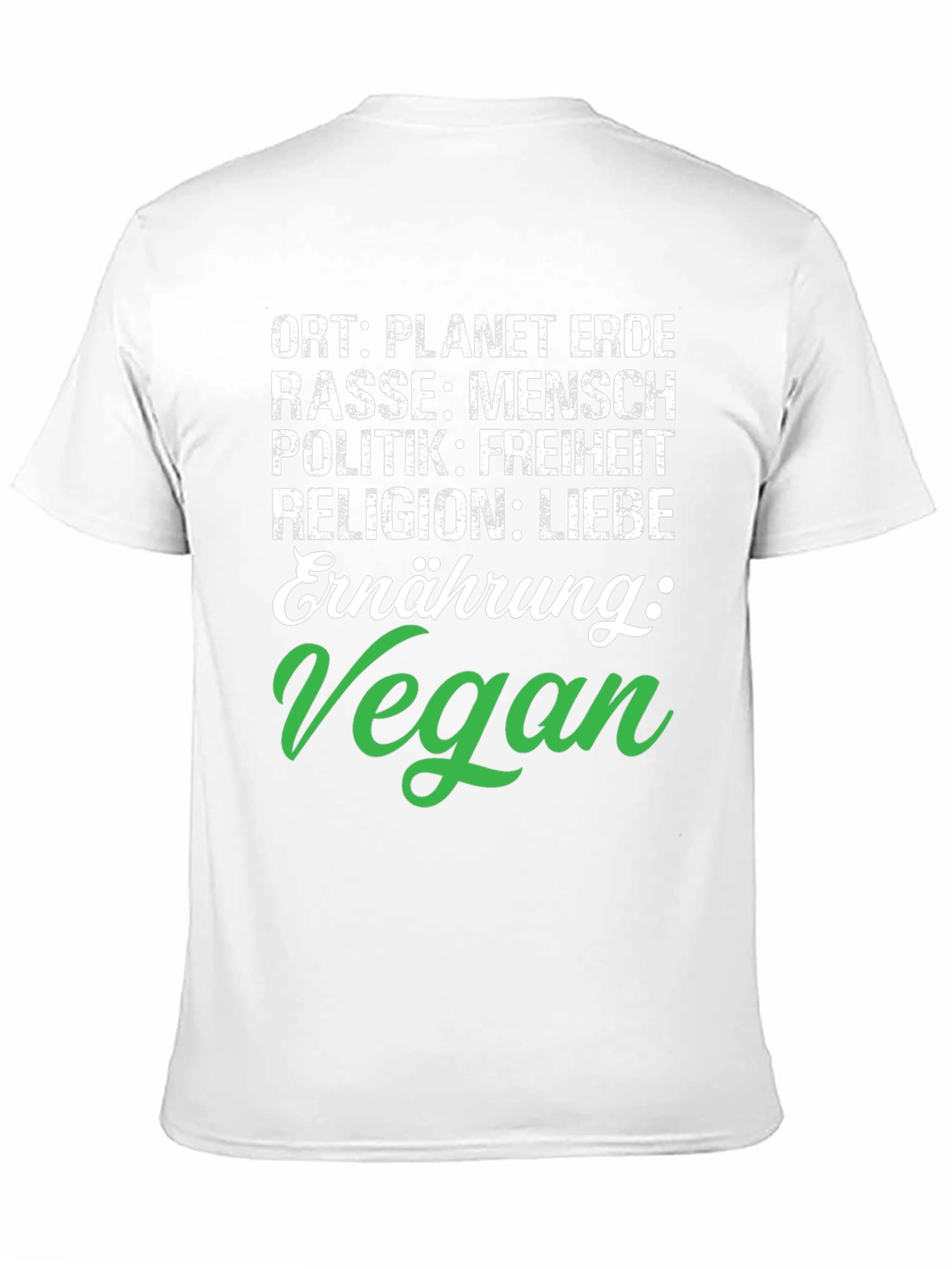 Vegan Planet Earth T-Shirt - Earthling Freedom & Love