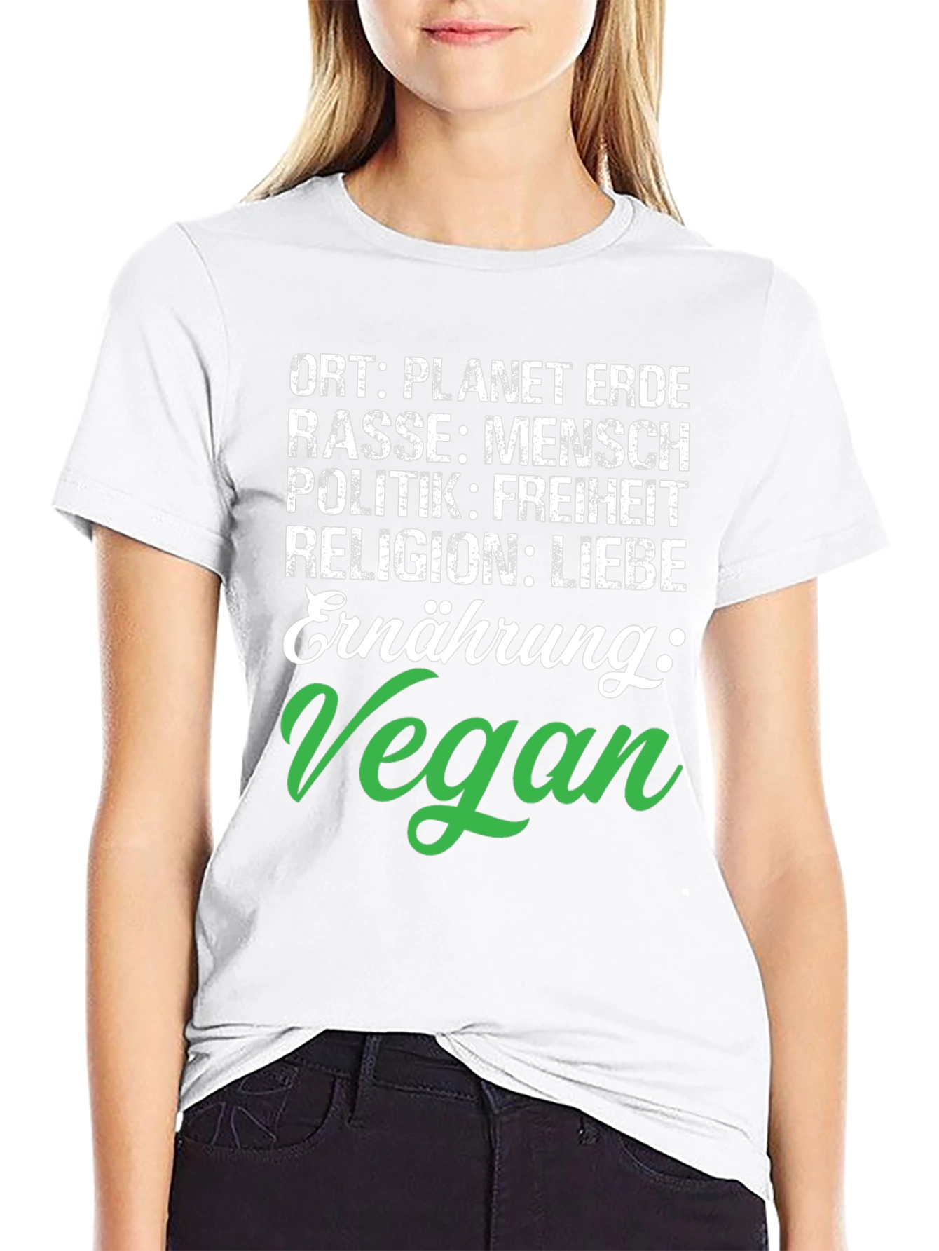 Vegan Planet Earth T-Shirt - Earthling Freedom & Love
