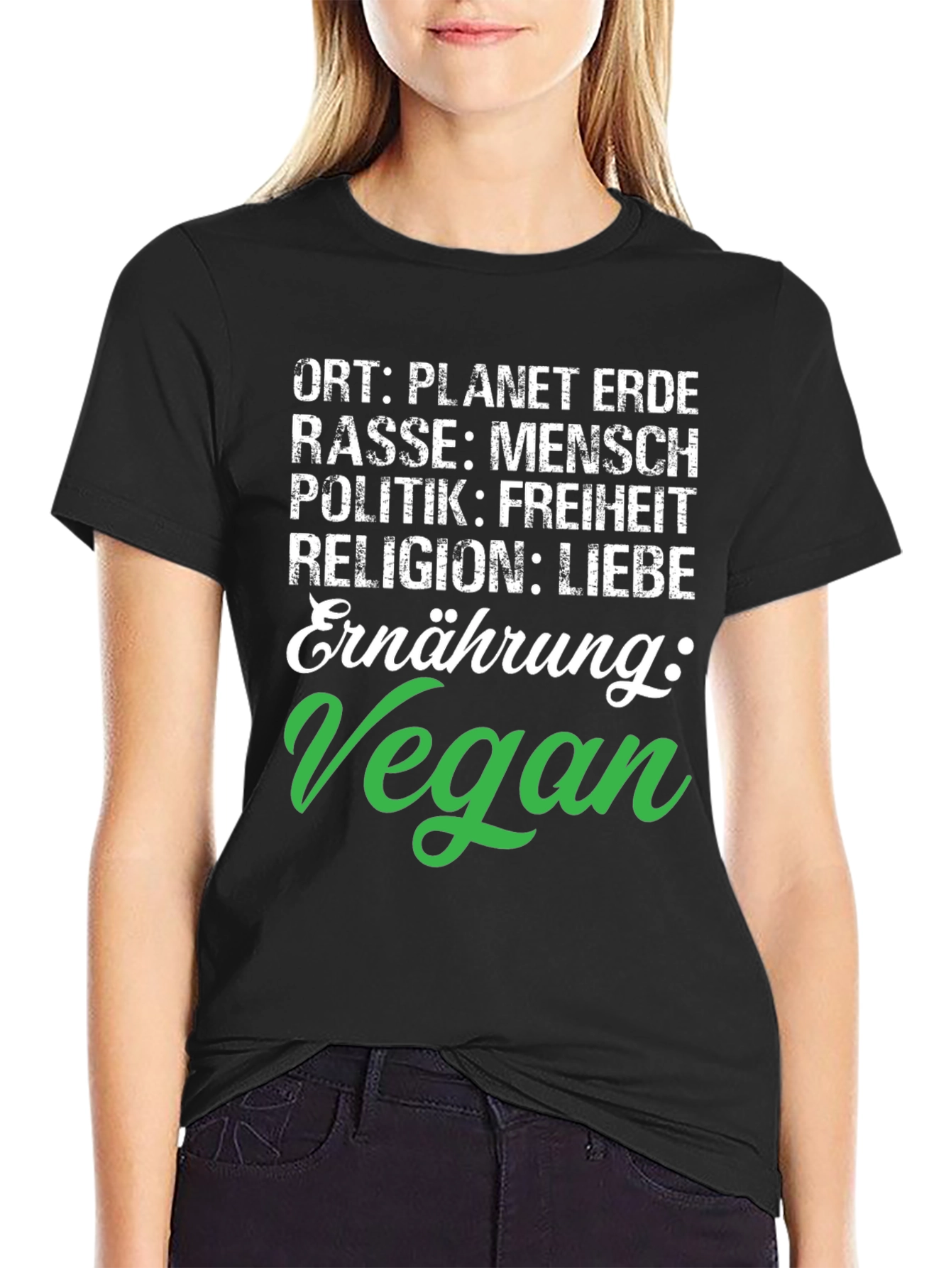 Vegan Planet Earth T-Shirt - Earthling Freedom & Love