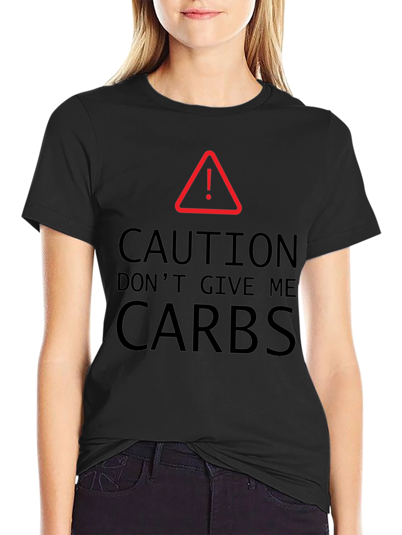 Caution: No Carbs T-Shirt Funny Keto Diet Tee
