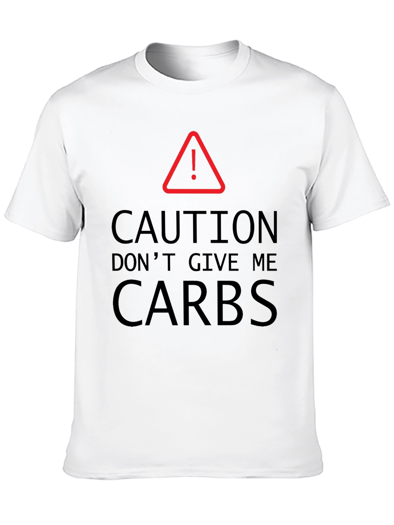 Caution: No Carbs T-Shirt Funny Keto Diet Tee