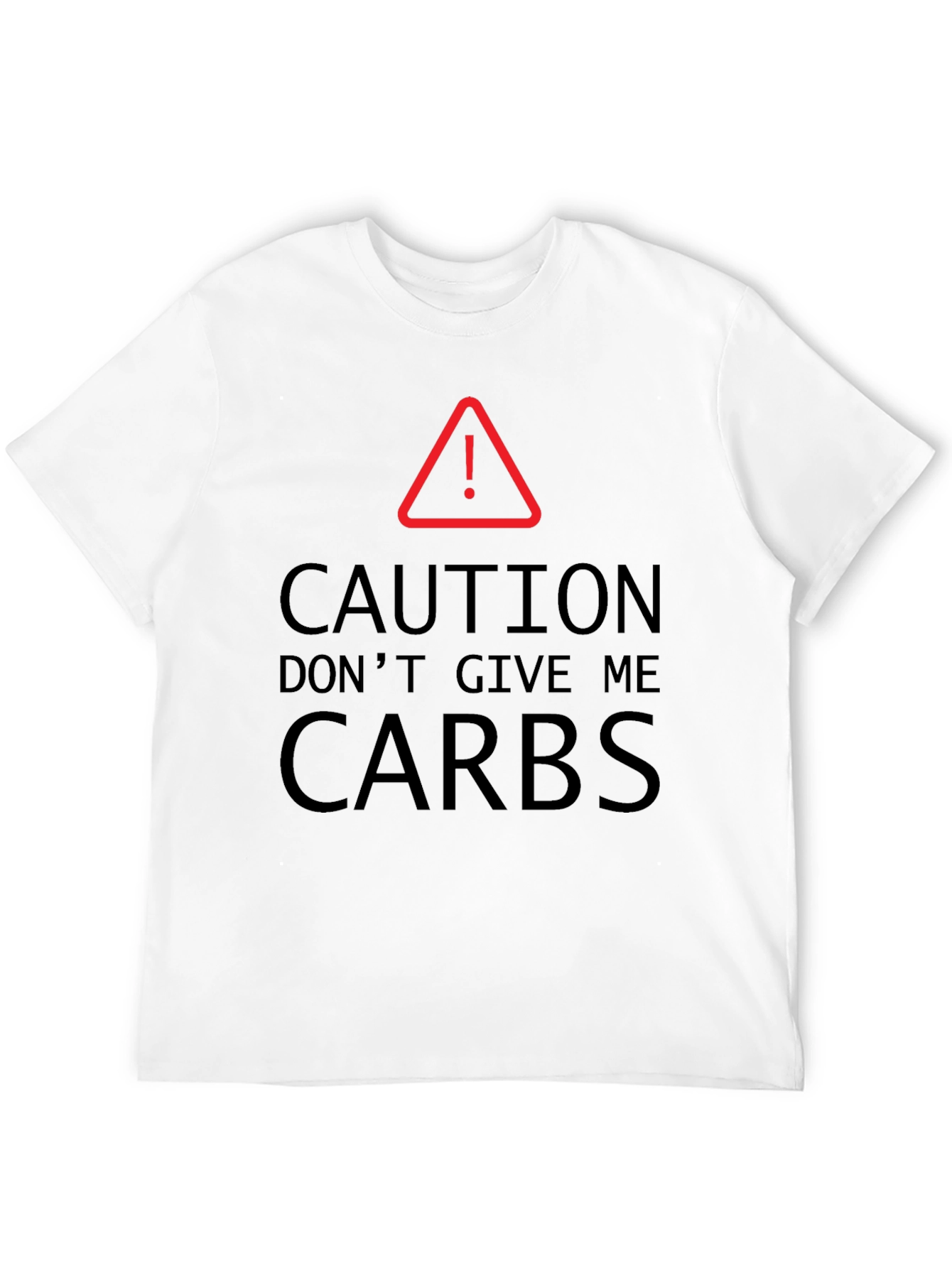 Caution: No Carbs T-Shirt Funny Keto Diet Tee