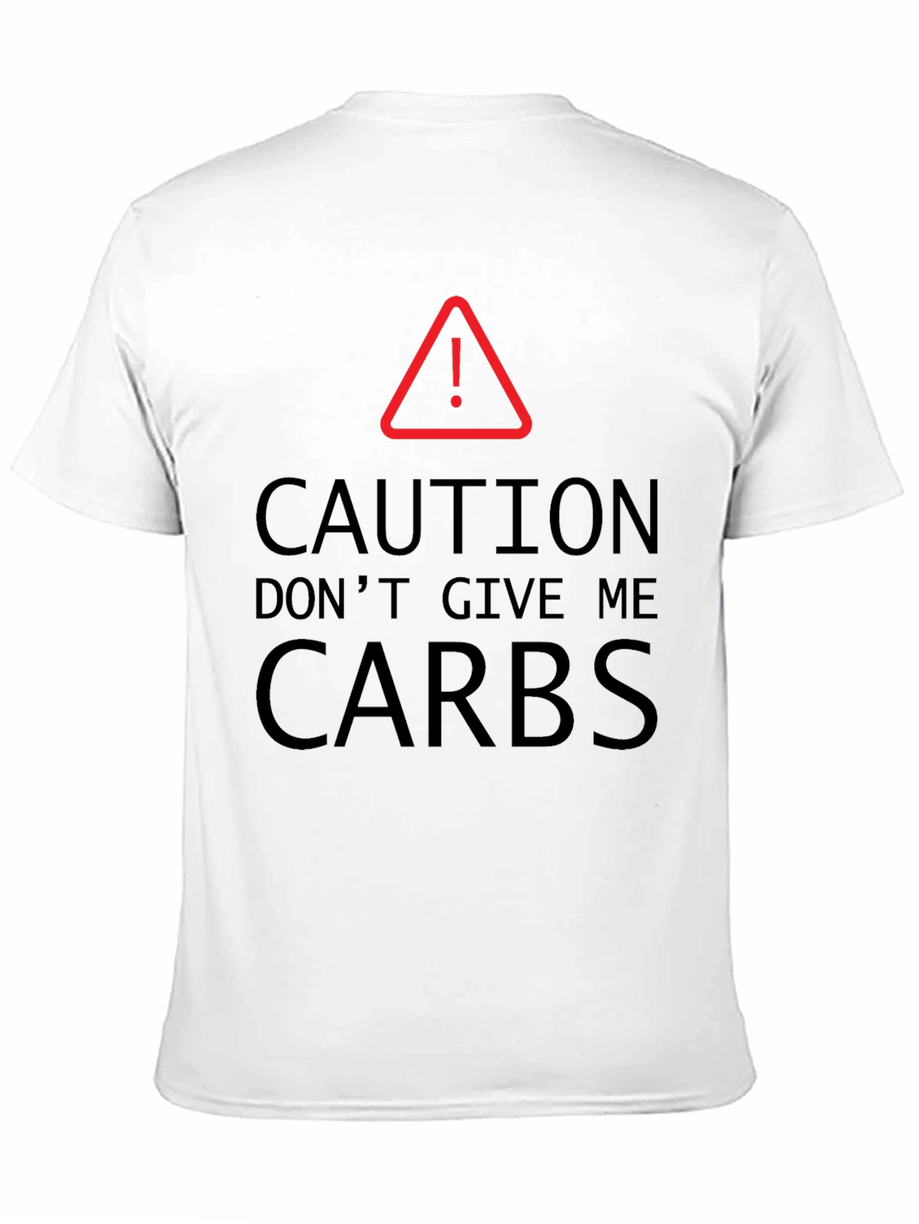 Caution: No Carbs T-Shirt Funny Keto Diet Tee