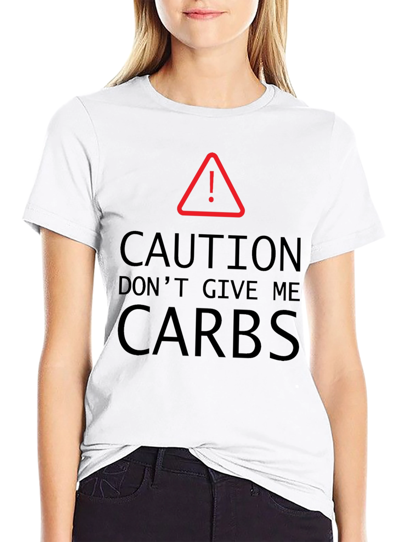 Caution: No Carbs T-Shirt Funny Keto Diet Tee