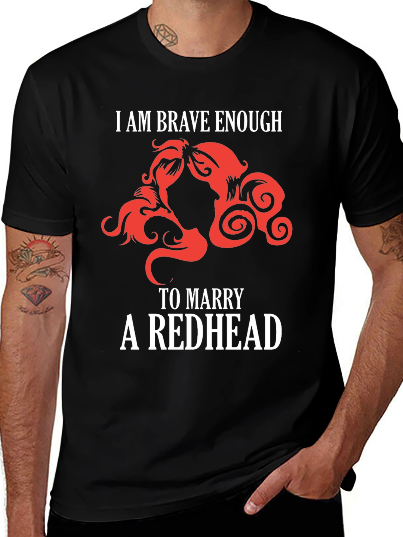 Brave Enough Redhead T-Shirt Funny Red Hair Lover Tee