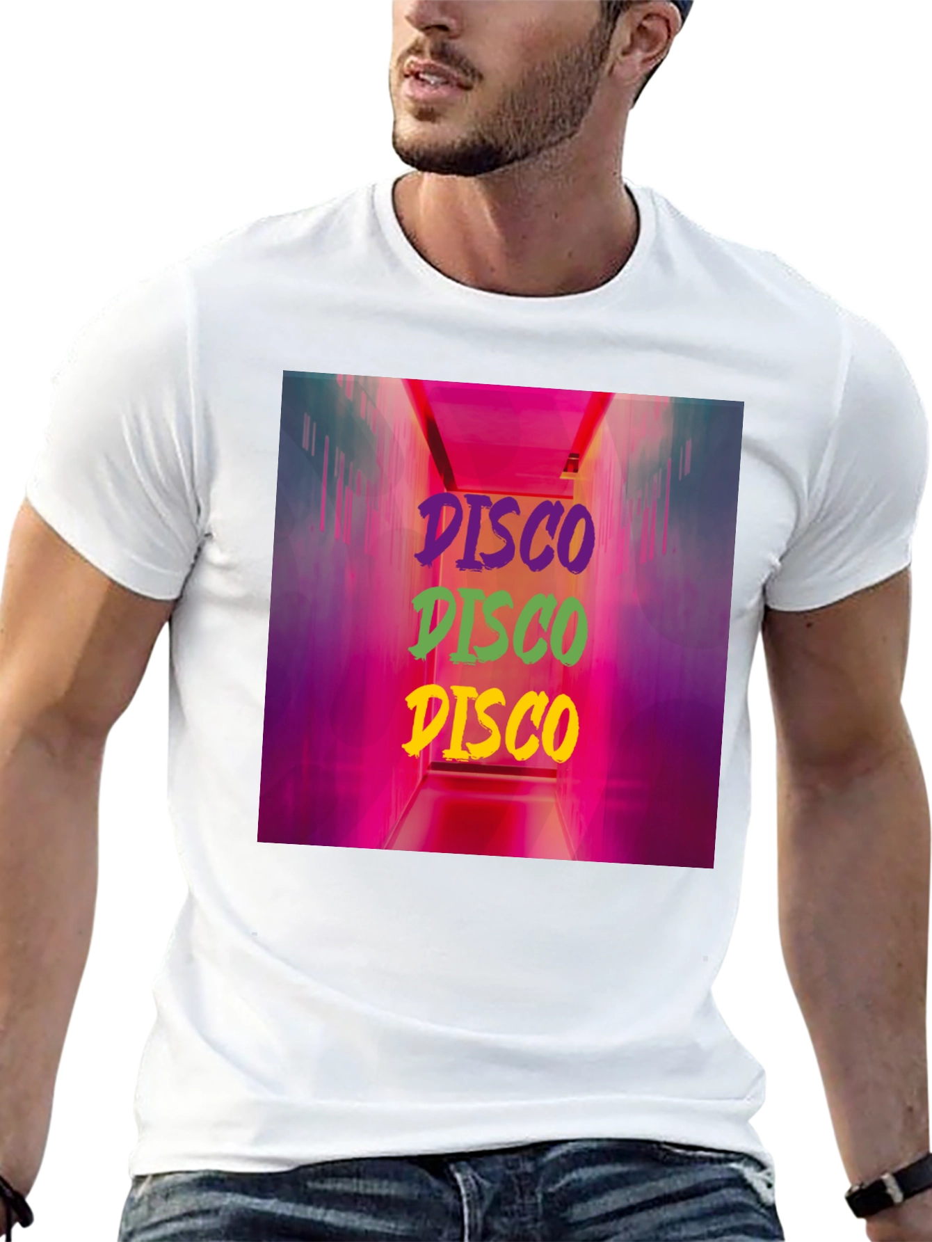 Retro Disco Graphic Print T-Shirt