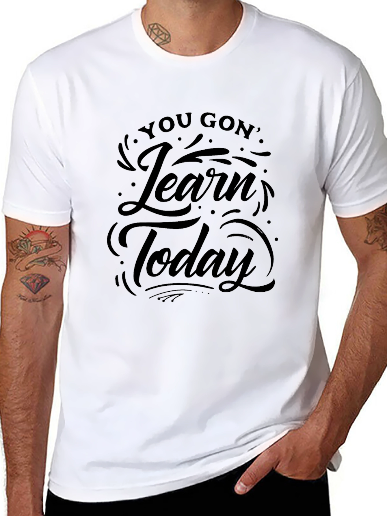 You Gon Learn Today Black T-Shirt