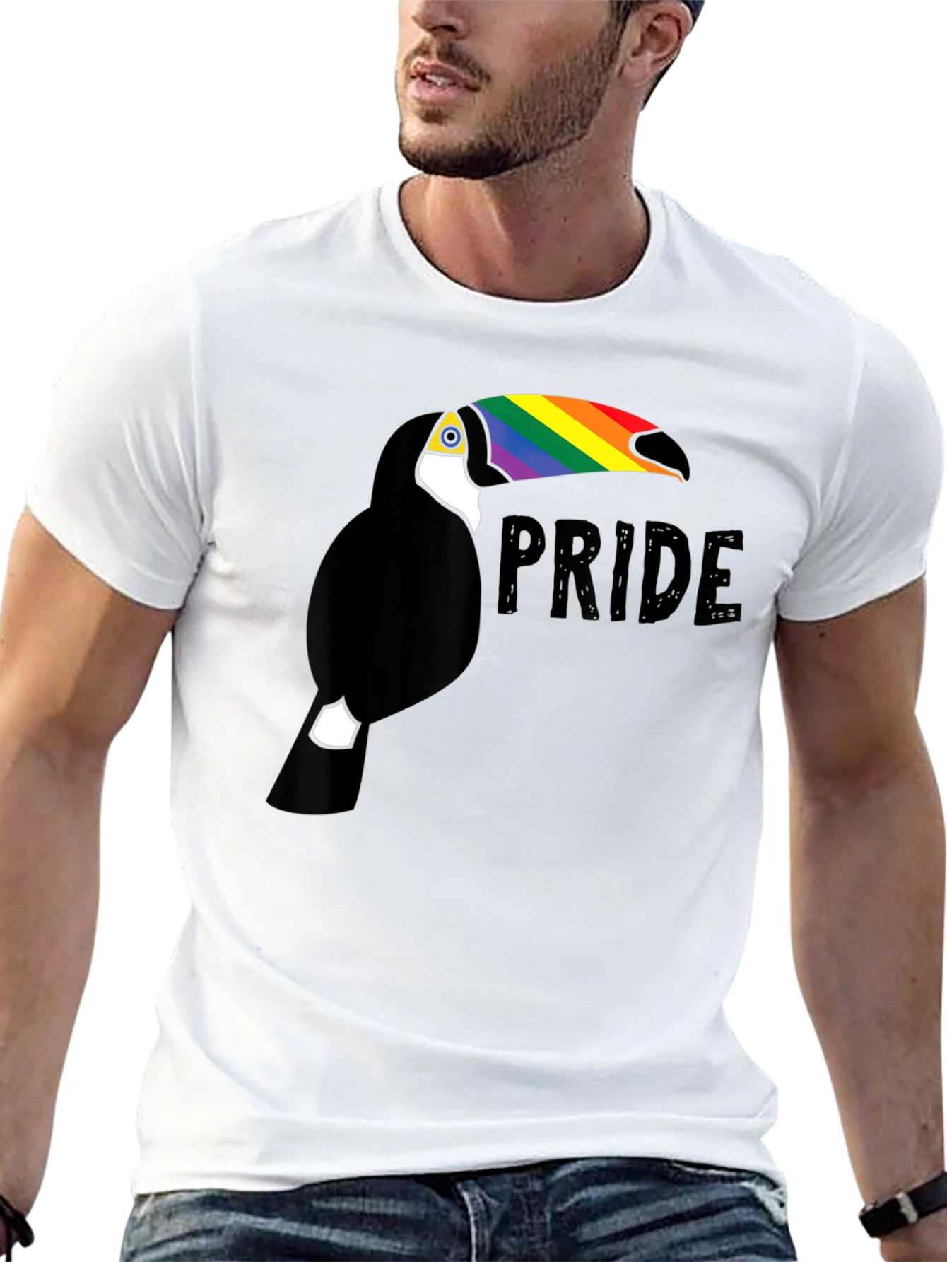 Pride Toucan Graphic Tee - Black