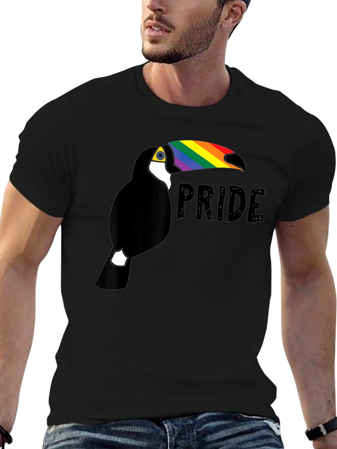 Pride Toucan Graphic Tee - Black