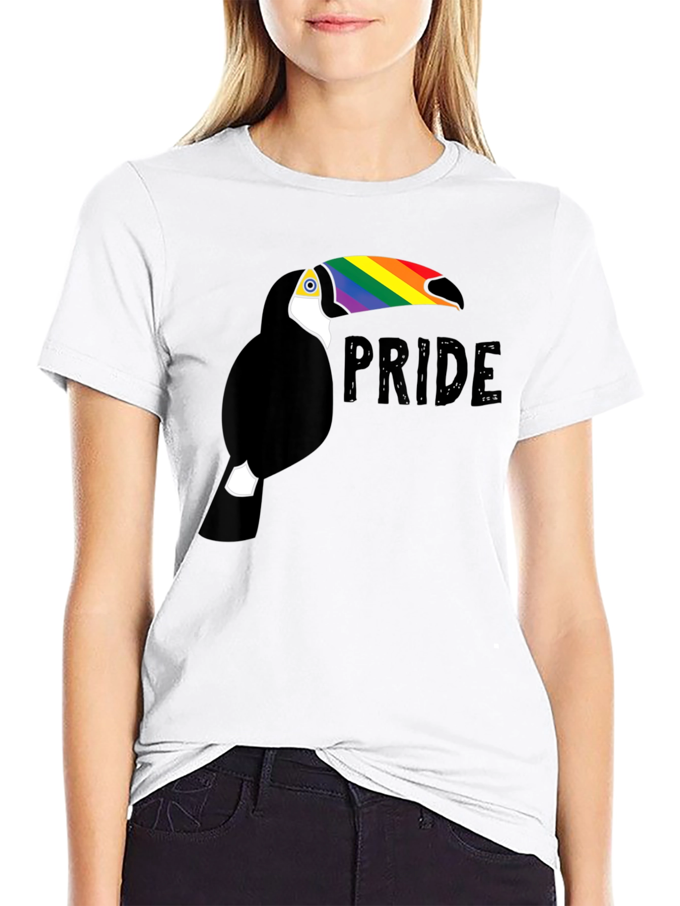 Pride Toucan Graphic Tee - Black