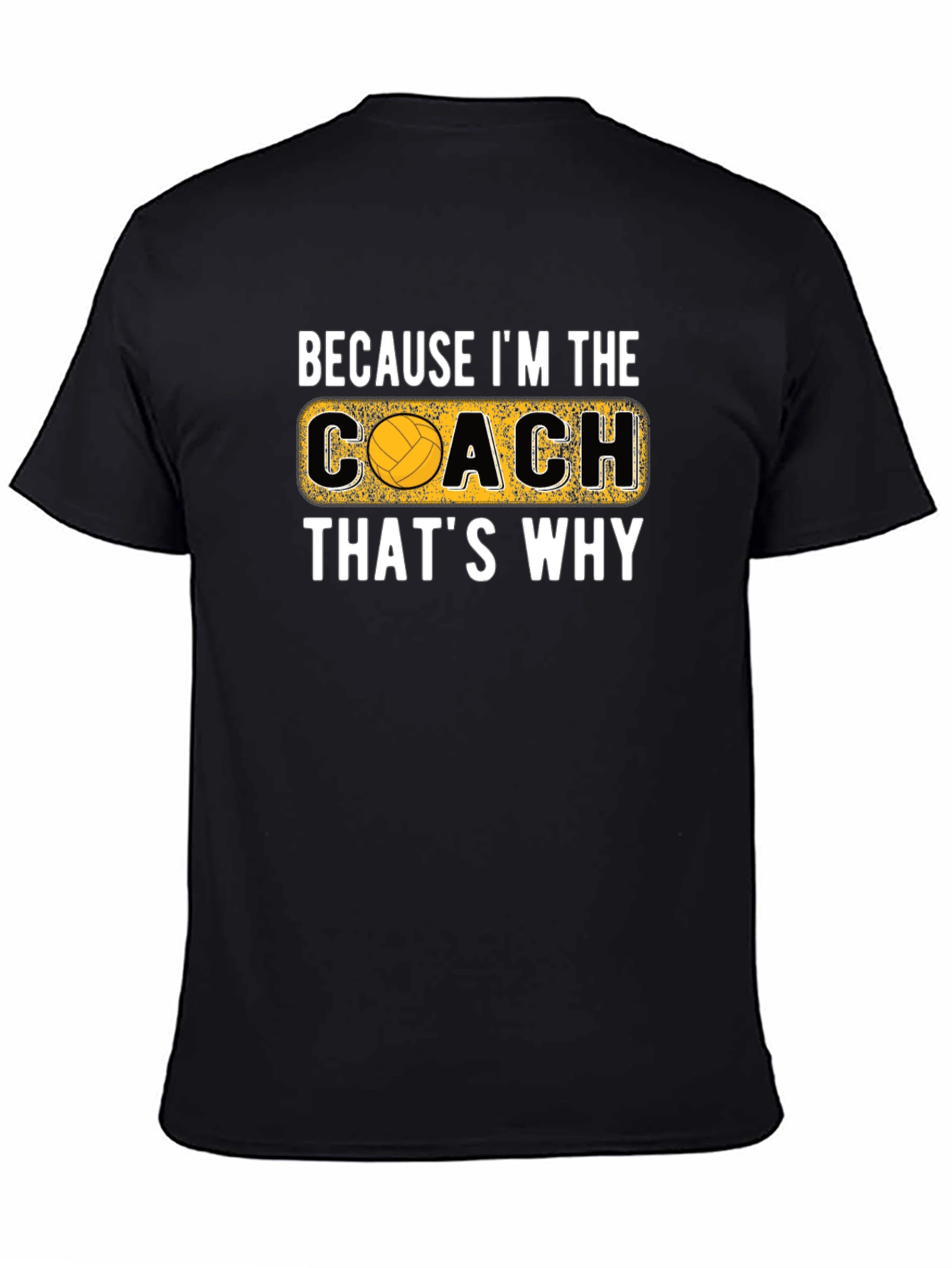 Volleyball Coach Graphic T-Shirt - Black