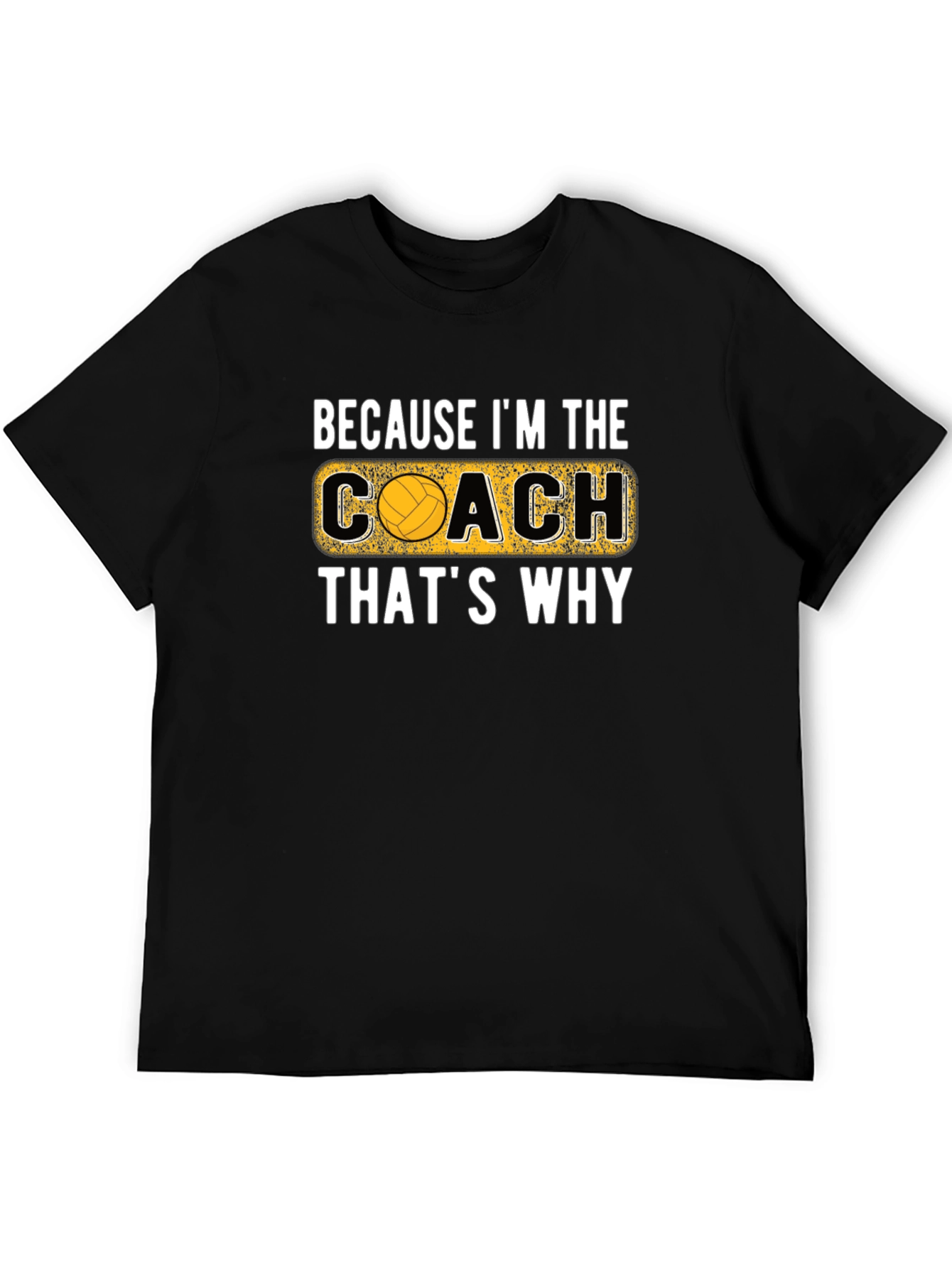 Volleyball Coach Graphic T-Shirt - Black